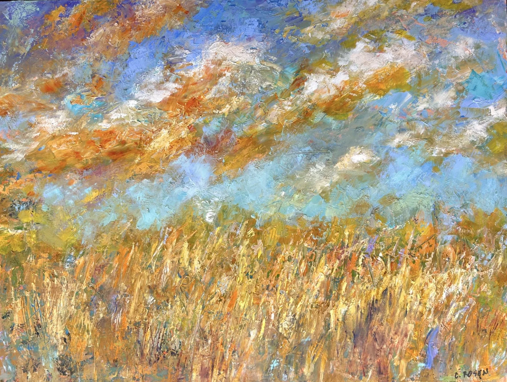 "Upon a Breeze" by Cynthia Rosen, 18" x 24", original oil