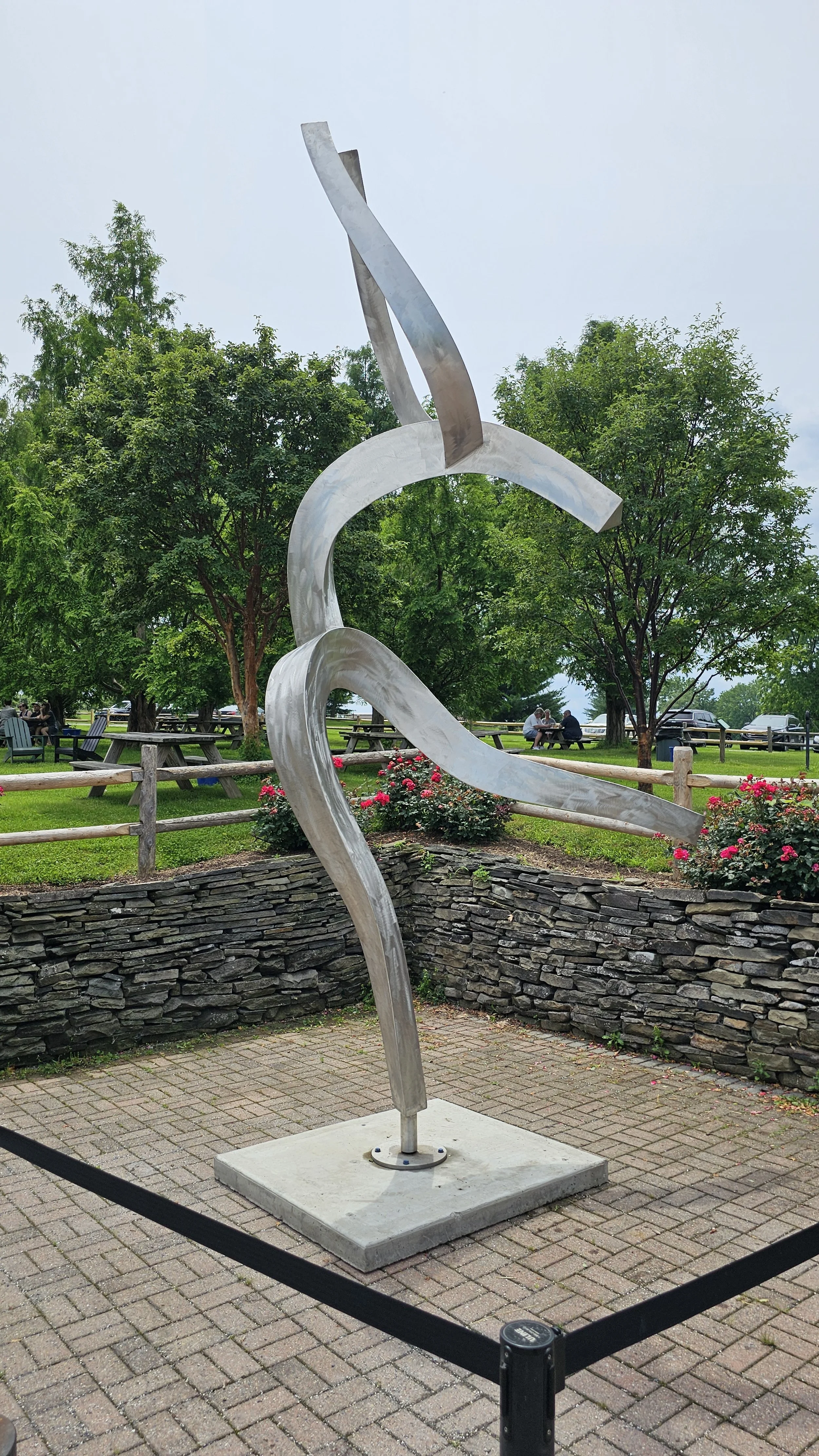 "Joie de vivre", Stainless steel and rotates on a bearing , 156"x72"x36"