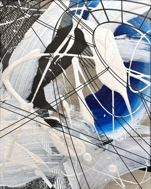 Velocity Study #2, 2026. Original acrylic painting on linen. 15x12"