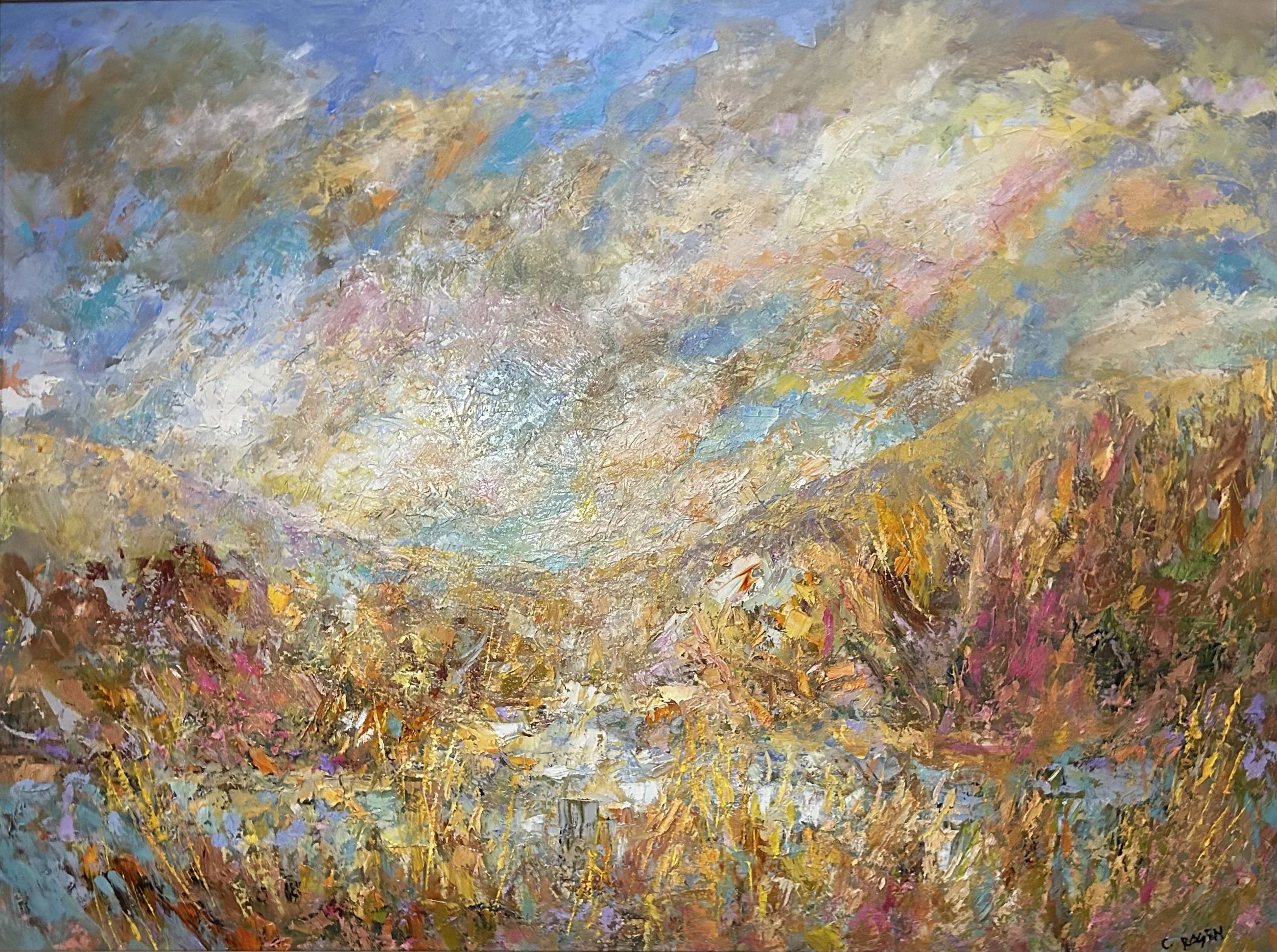 "Drifting Through an Autumn Day" by Cynthia Rosen, 30" x 40", original oil