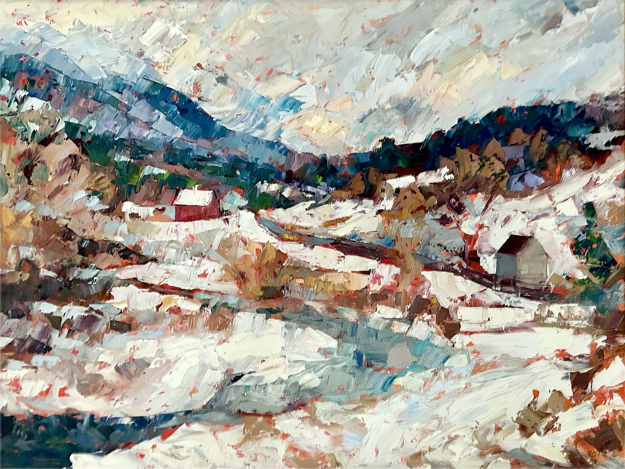 "On the Lower Valley Road" by Cynthia Rosen, 18" x 24", original oil