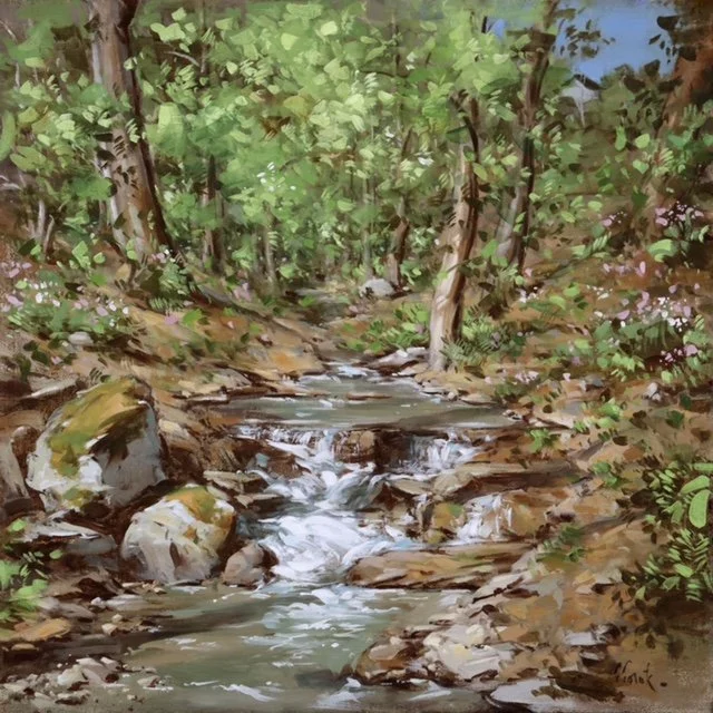 "Beaver Brook" by Thomas Torak, 18" x 18", Oil on Linen