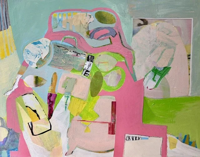 "I packed my grandmothers suitcase" by Elizabeth Nagle, 24” x 30”, original acrylic painting