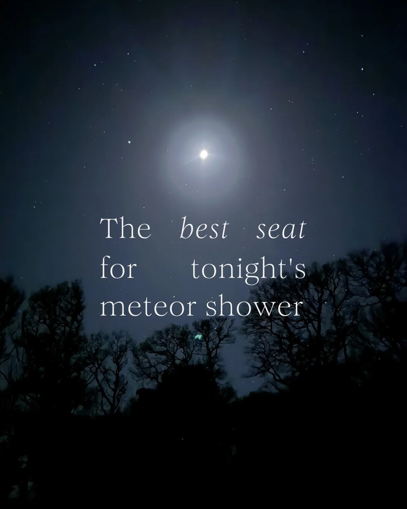 Happy Earth Day. Tonight the Lyrid meteor shower peaks, and if you&rsquo;re somewhere dark enough you&rsquo;ll see it. 

Our Shropshire Hills cabins sit on a 4,500 acre private estate with almost no light pollution, which means nights like tonight lo