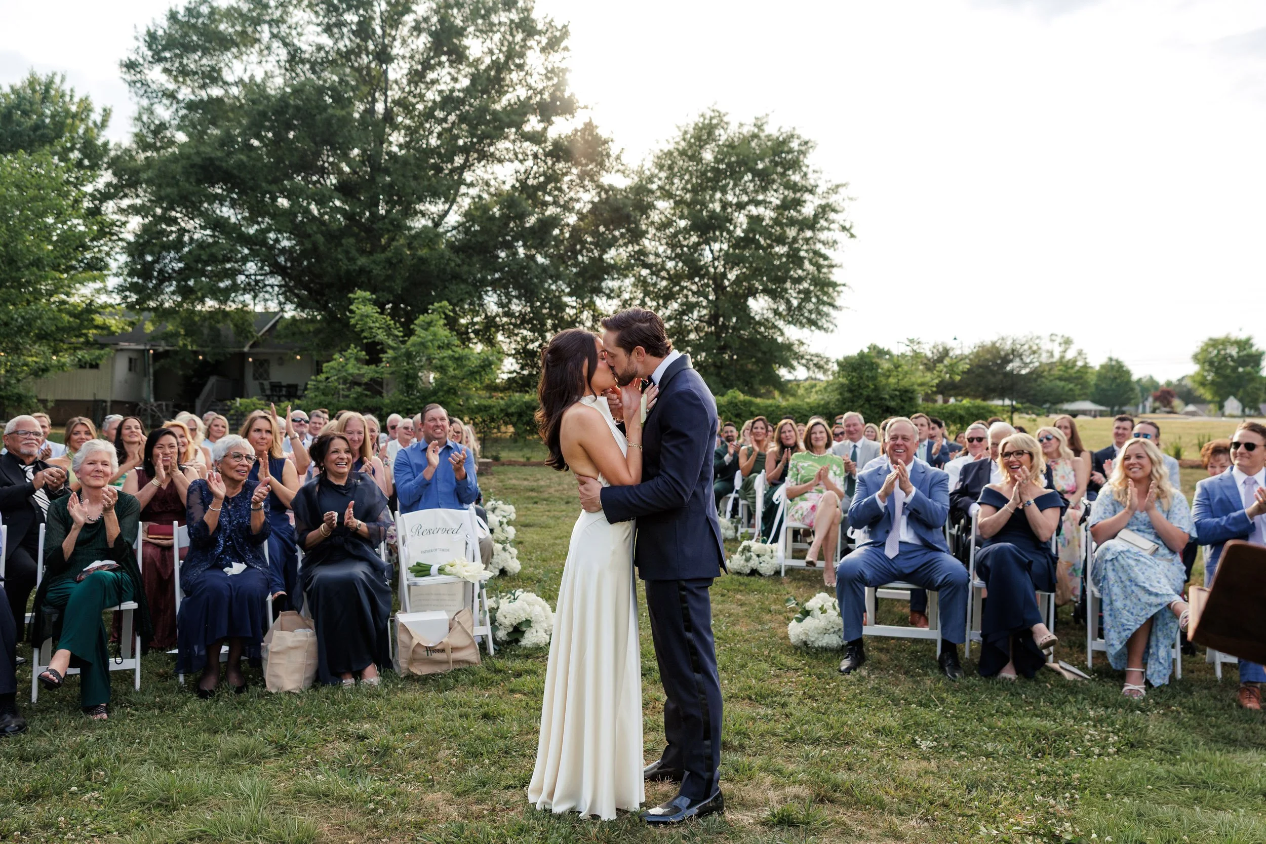 First Kiss | Milton, GA Wedding