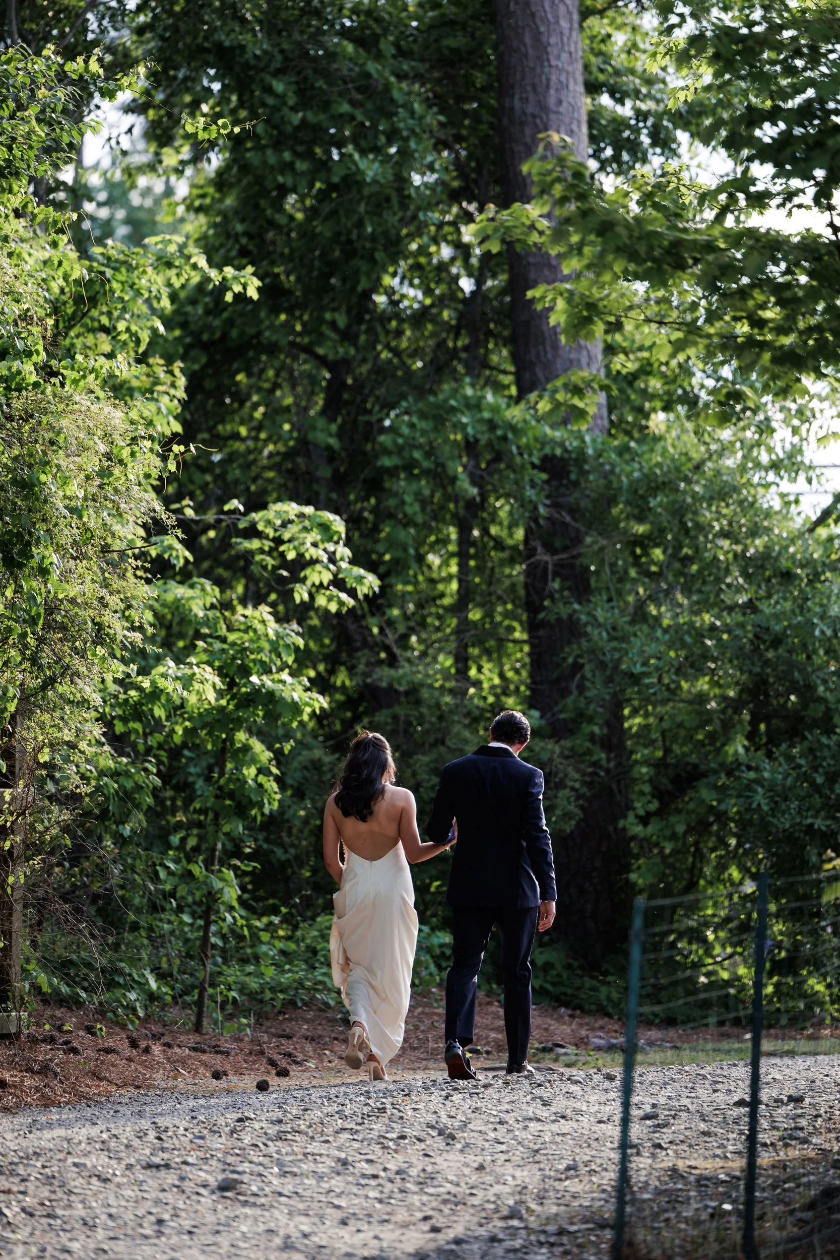Newlyweds Walking Together