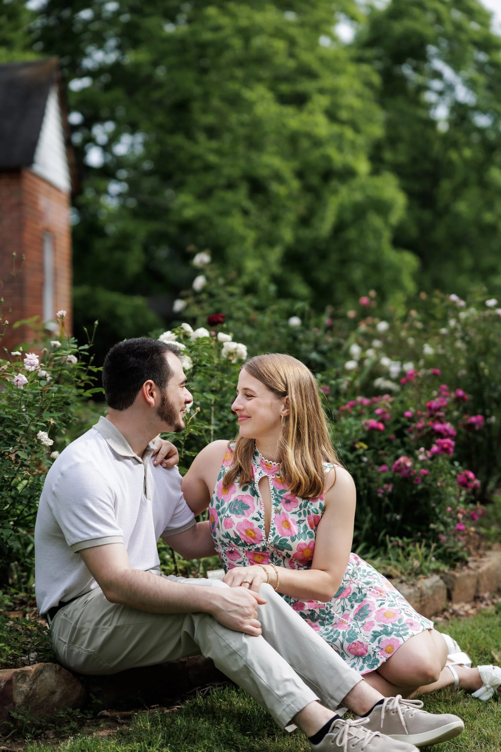 Garden Engagement Session | Barrington Hall