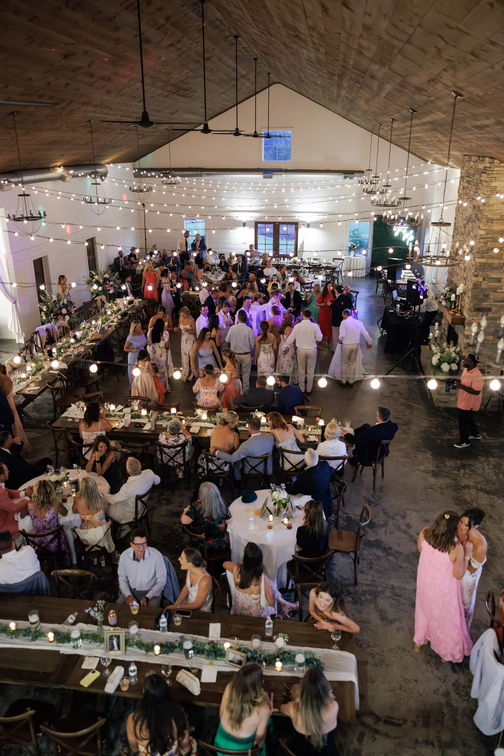 Overhead Reception Shot from Grant Hill Farms in Commerce, Georgia