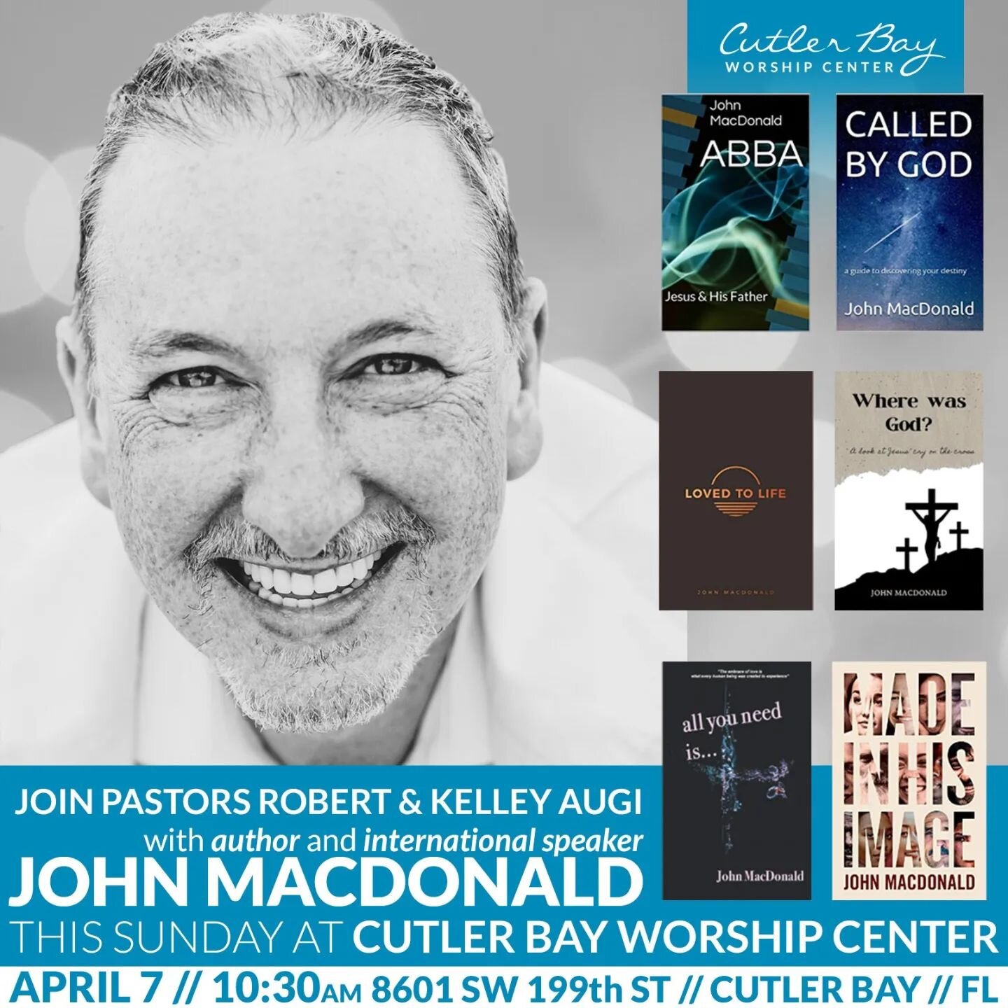 We are very excited to have our good friend John MacDonald with us this coming Sunday!! Make sure to be there!!! What a special message he carries that has been life changing for both of us throughout the years! -Pastors Rob &amp; Kelley

See you at 