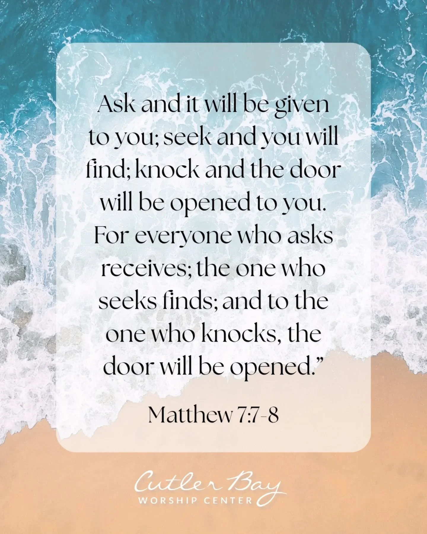 Are you asking God for something in your life right now?  We encouraged you to seek Him &amp; ask Him.  We are believing with you today for breakthroughs &amp; doors to be opened in your life! 🙏🏼
