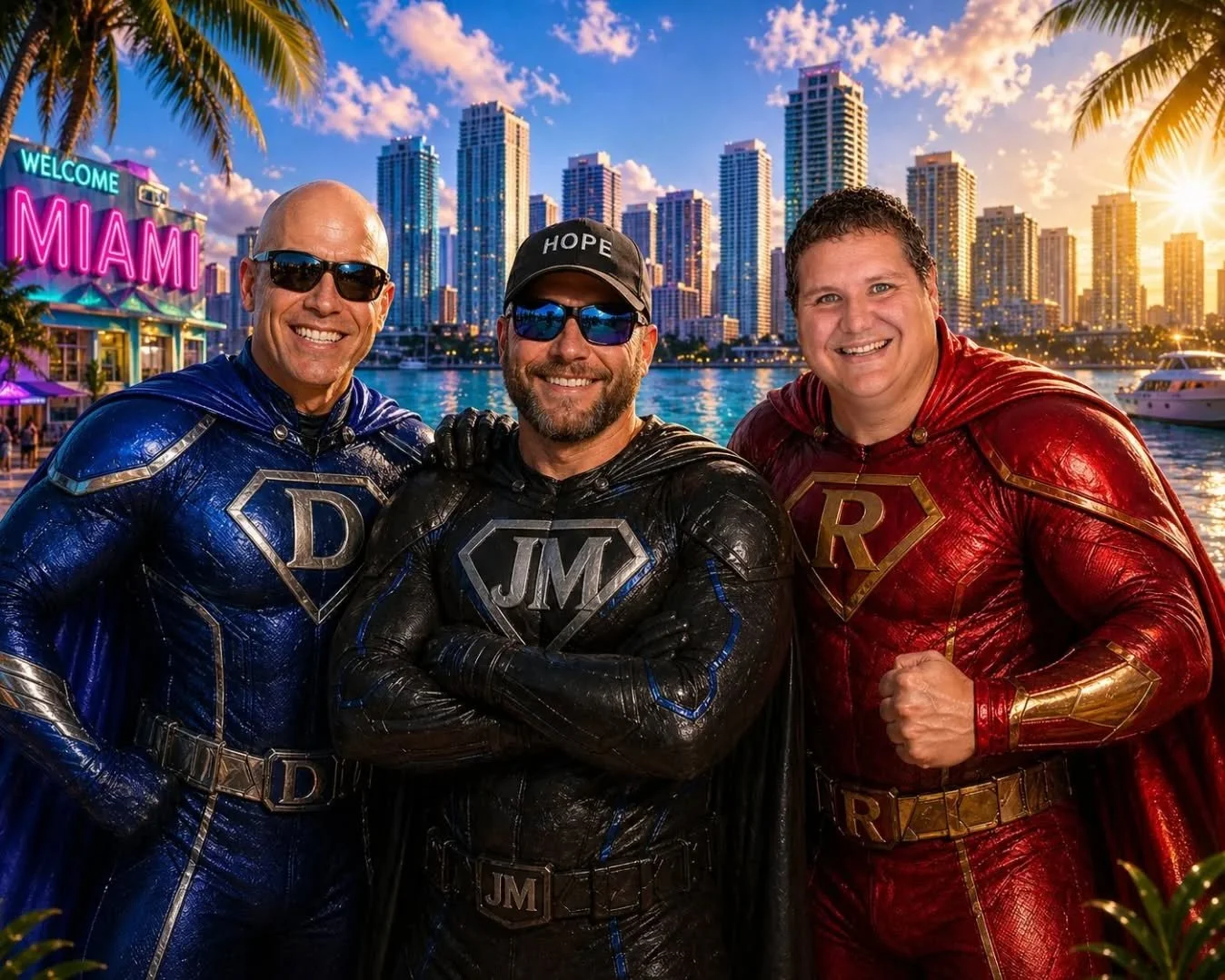Happy Superhero Day!!🦸🏼&zwj;♀️ 
Pastors Kelley (CBWC), John Michael (Village Church), David (CBWC) &amp; Rob (CBWC) changing lives in Cutler Bay!!!

@villagechurchmia
@robertaugi 
@reset4revival 
@kelleyaugi 
@johnmichaelgibson_
