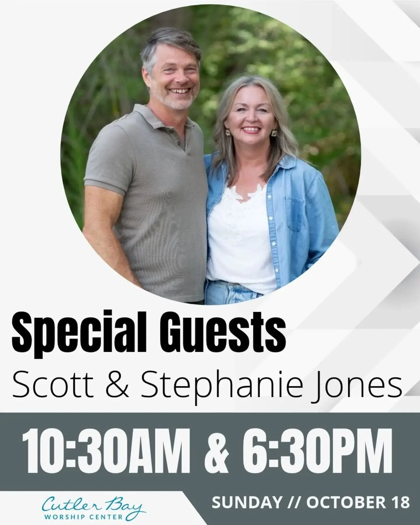 Join us this Sunday morning &amp; evening for these very special guests!!!! Scott &amp; Stephanie have been our close friends, mentors &amp; leaders for nearly 25 years. 

They lead a beautiful church in Summerville, SC and carry such a huge heart fo