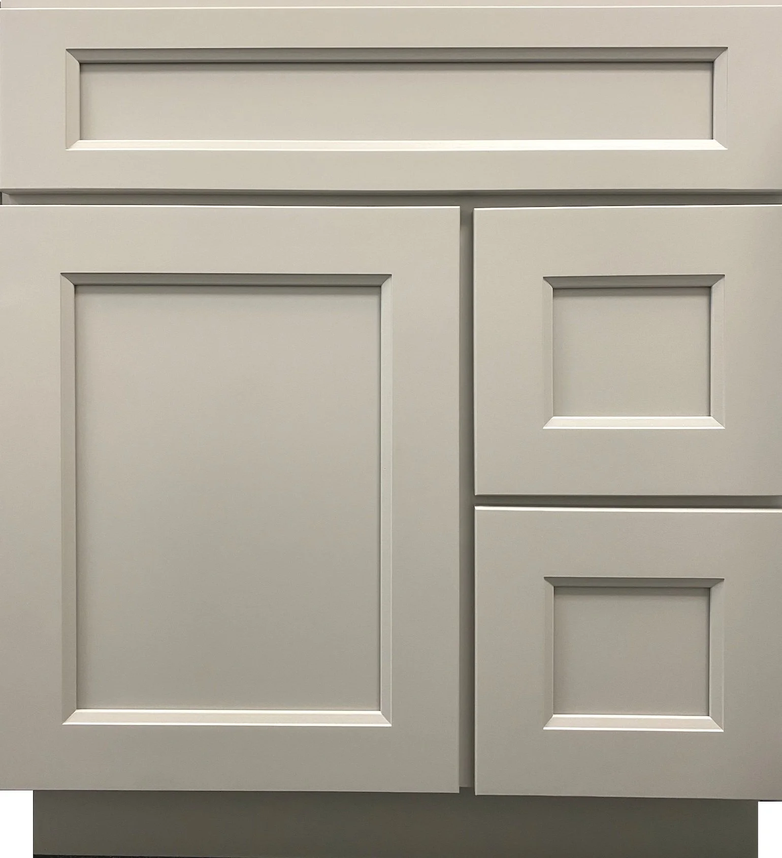 Light grey shaker wood 30" Vanity drawers Construction RTA