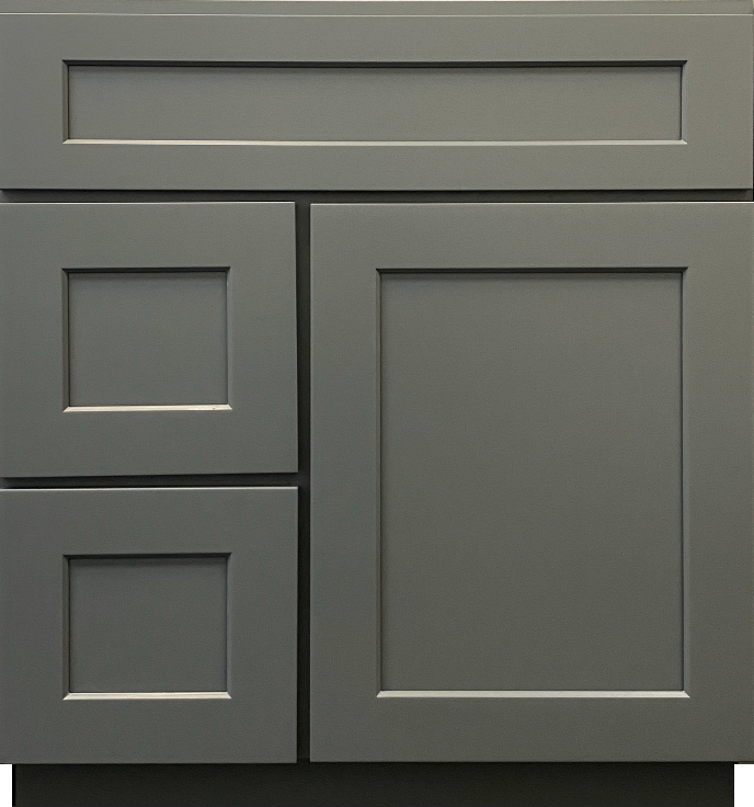 Dark Grey shaker wood 30" Vanity cabinet Construction RTA Houston one ...