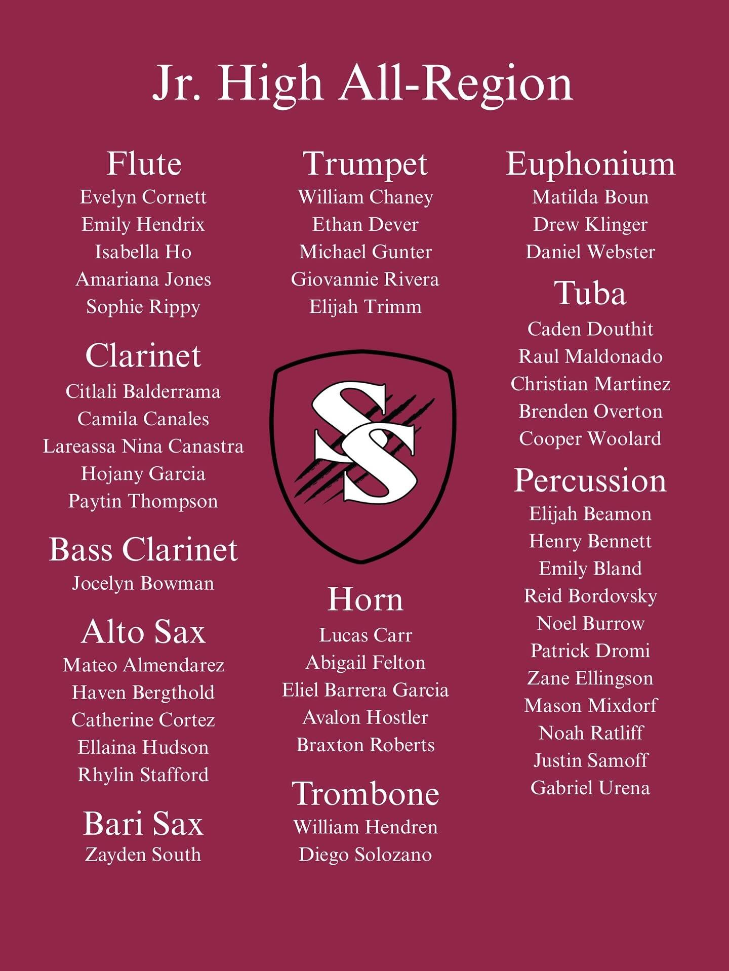 Congratulations to the 48 Siloam Springs students who earned a spot in this year&rsquo;s Junior High All-Region Band! We are incredibly proud of every student who auditioned and put in the work. 🎶 #Limitless #SSBand