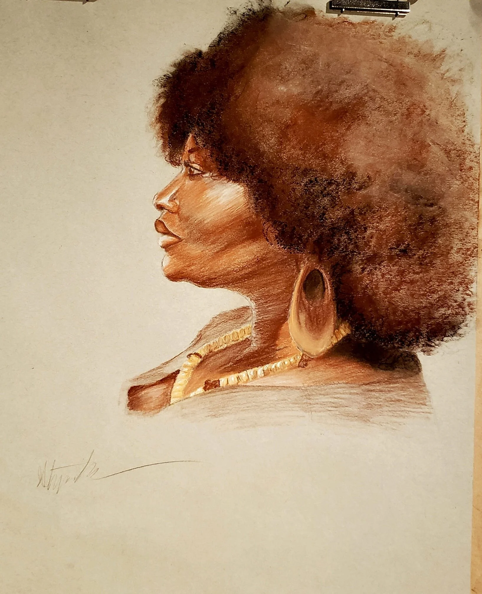 Side Profile 1- Chalk Pastel 
