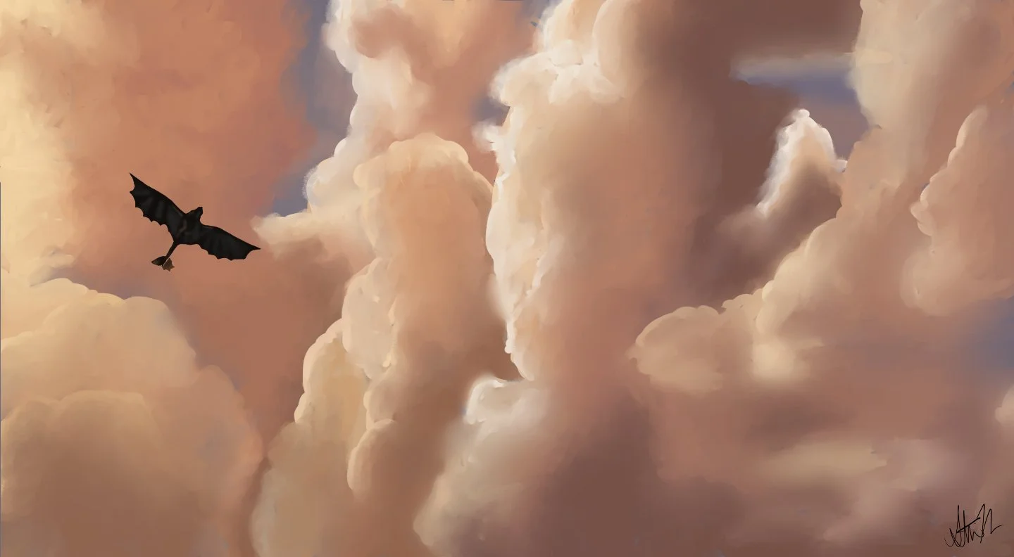 Flying Through Clouds: Toothless