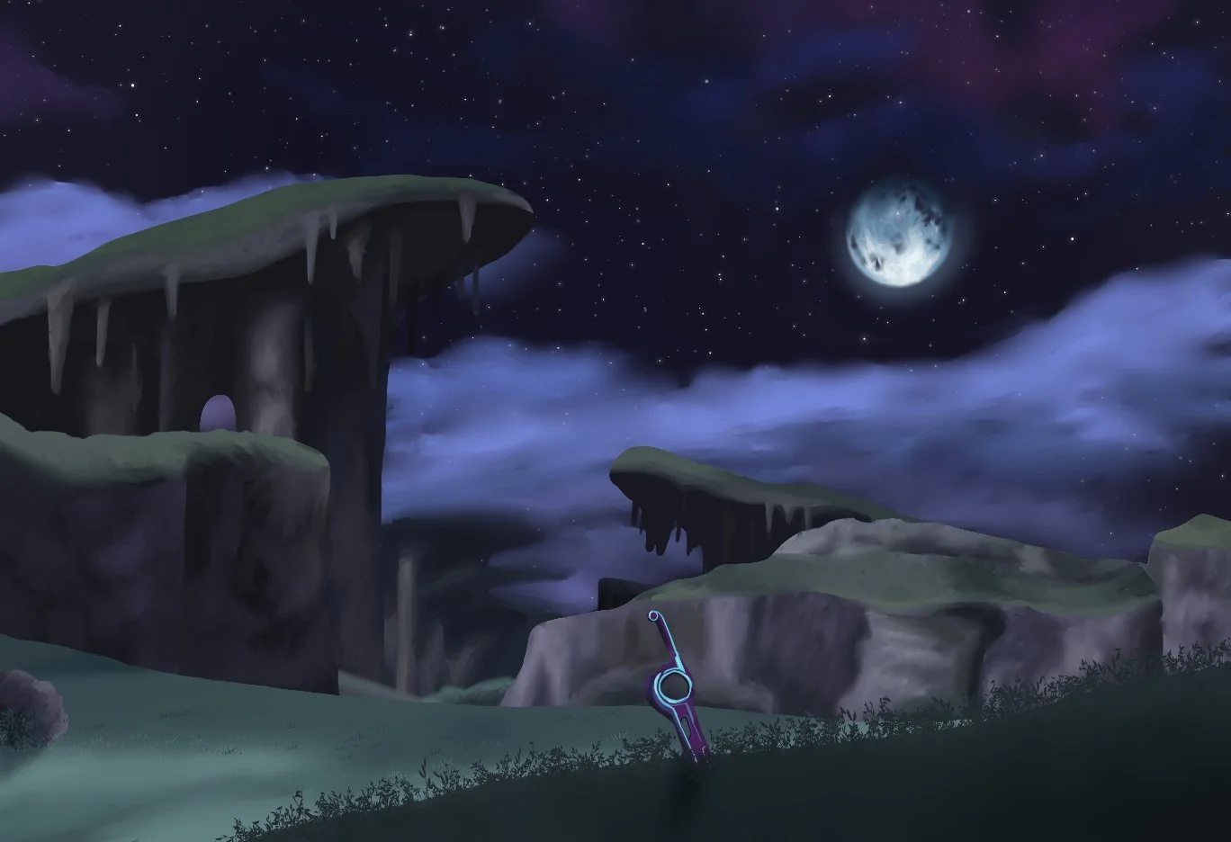 Gaur Plains at Night: Xenoblade