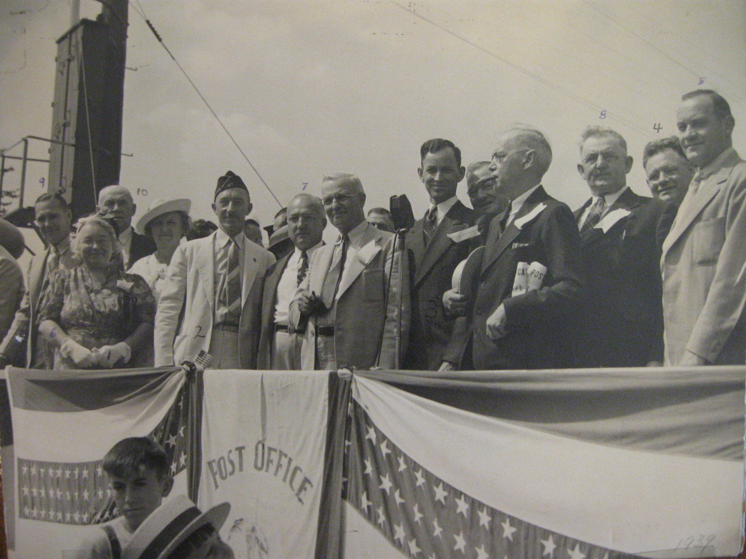 Dedication ceremony for the new post office building, August 5, 1939
