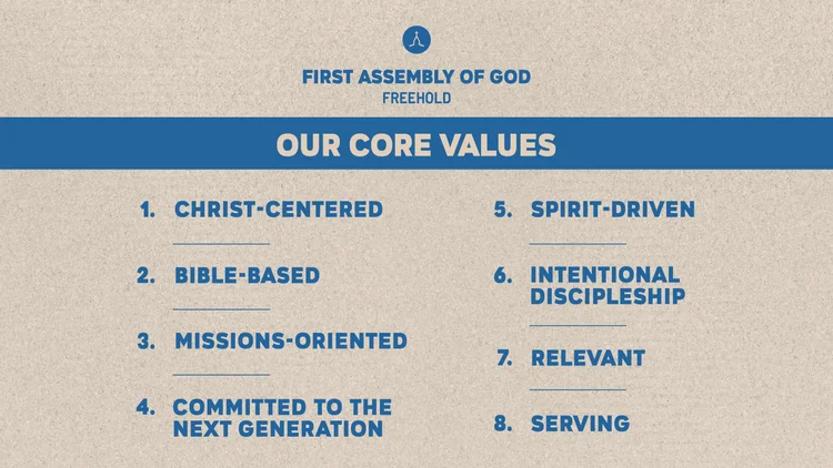 Our Core Values — First Assembly of God