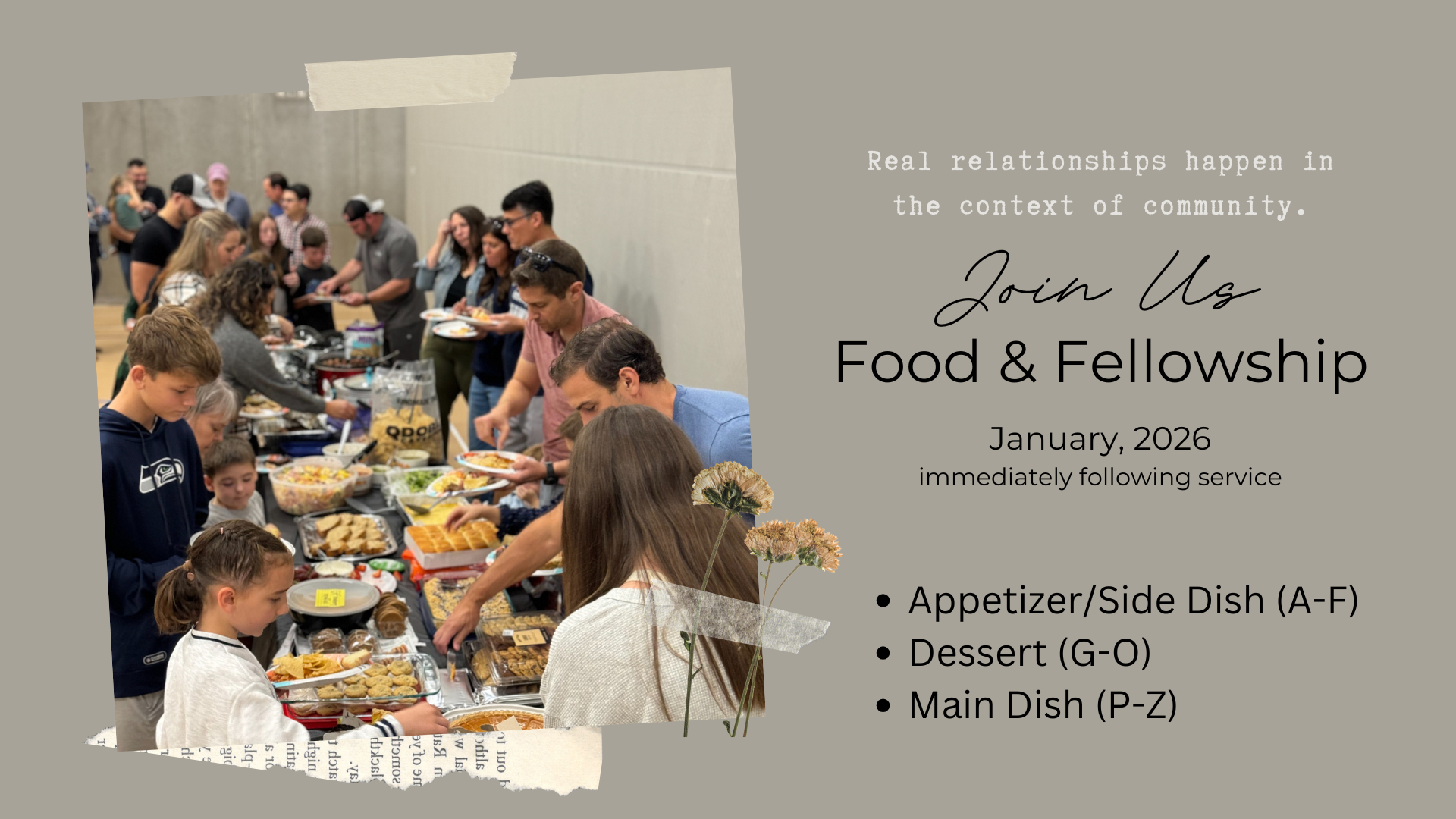 Food &amp; Fellowship | January