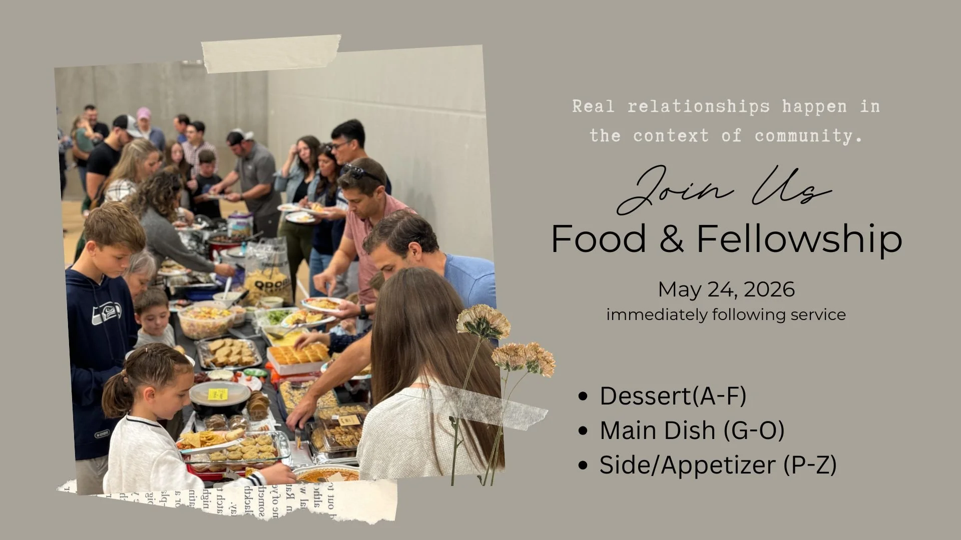 Food &amp; Fellowship | May 24