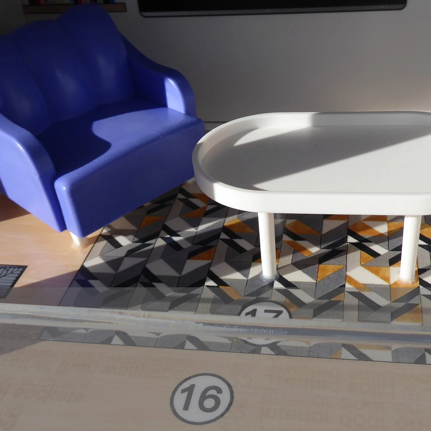 16. Concrete floor with laminate flooring