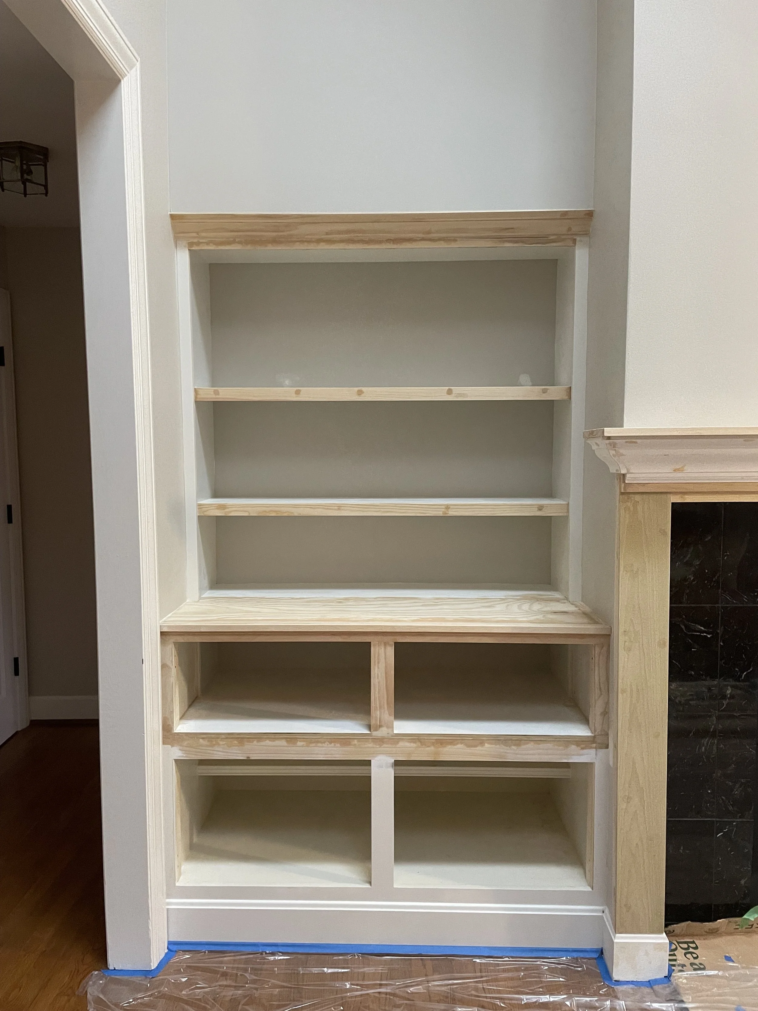 left cabinet before paint