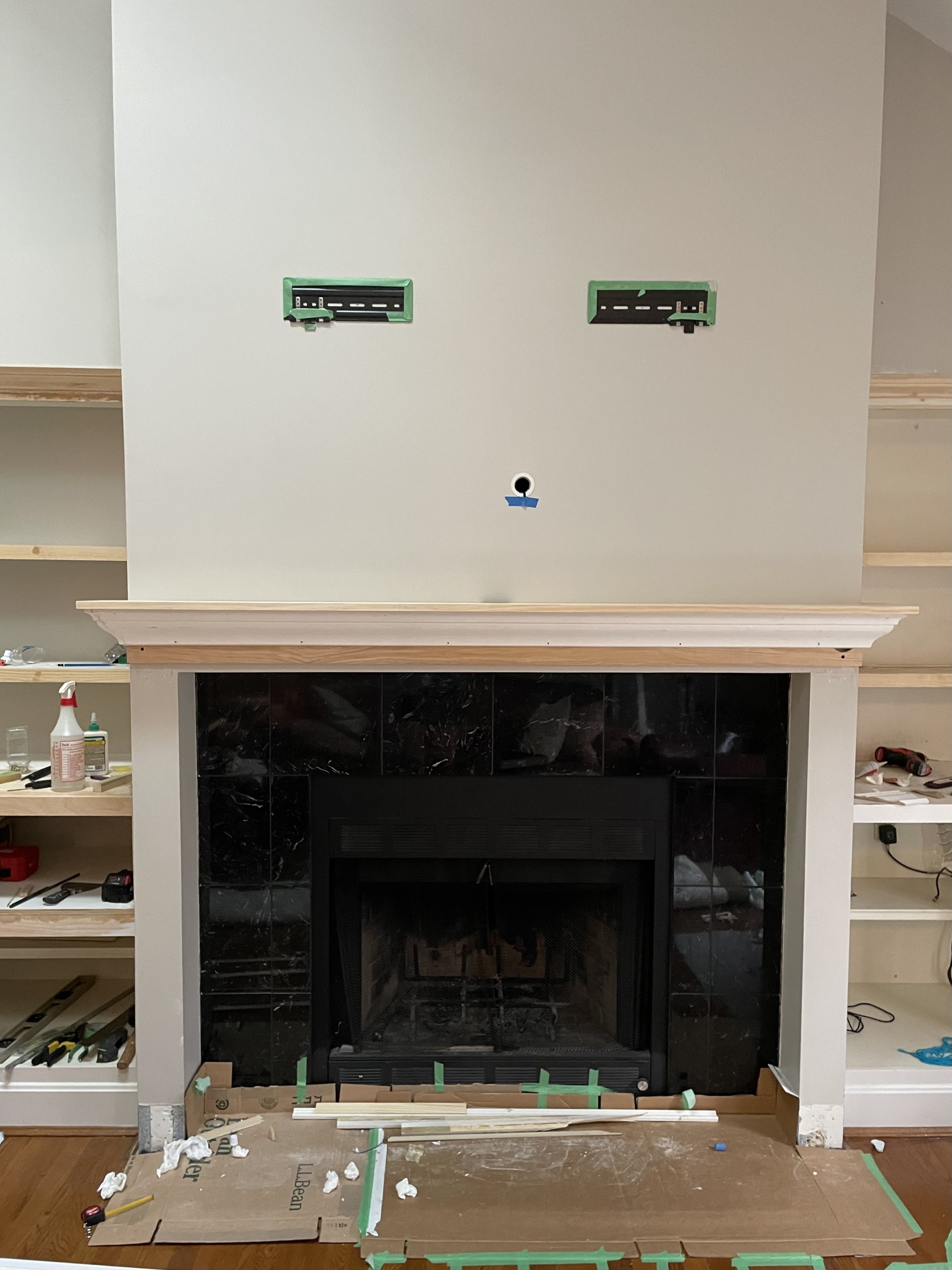 the mantle installed