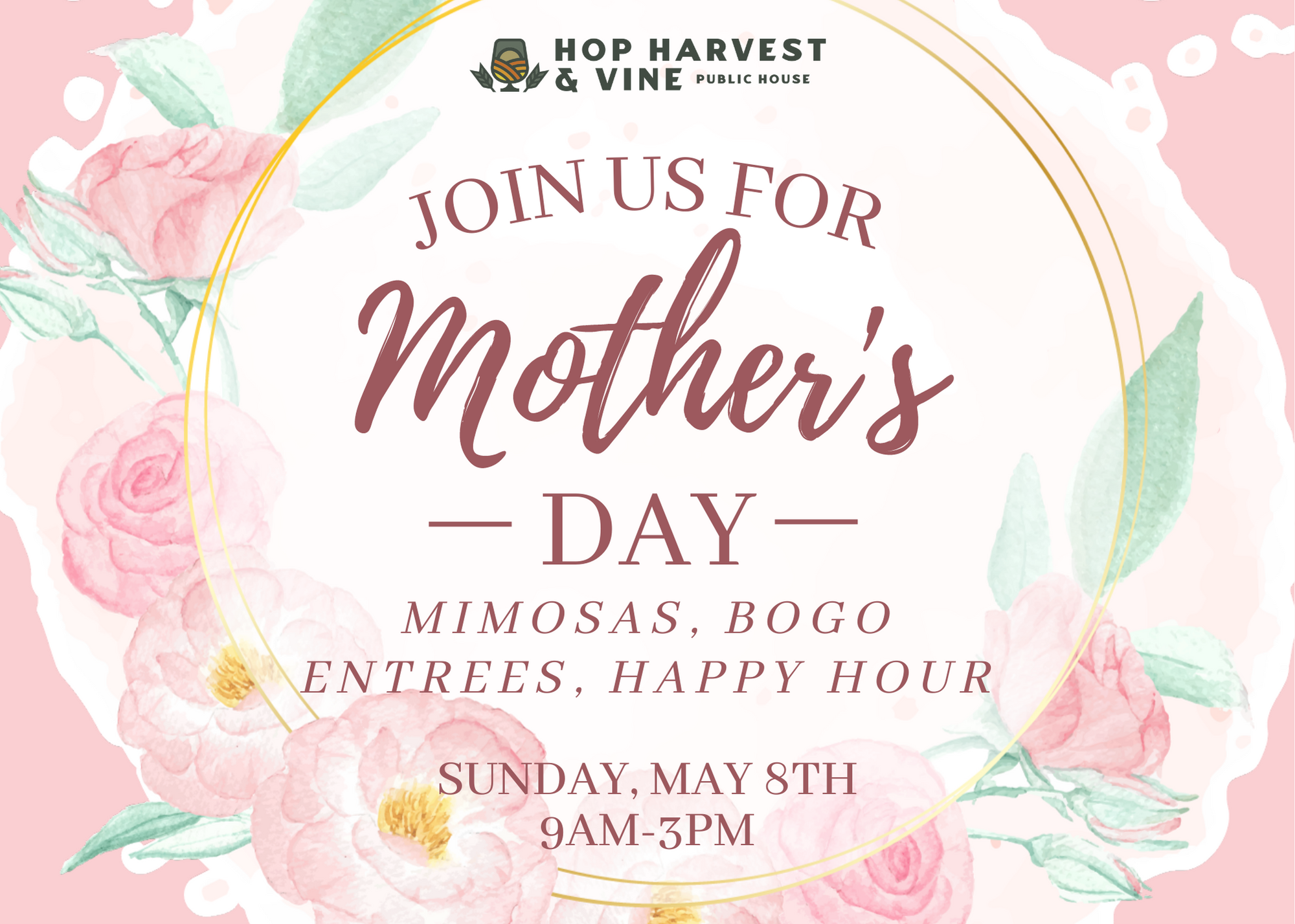 Mother's Day Brunch — Hop Harvest & Vine Public House