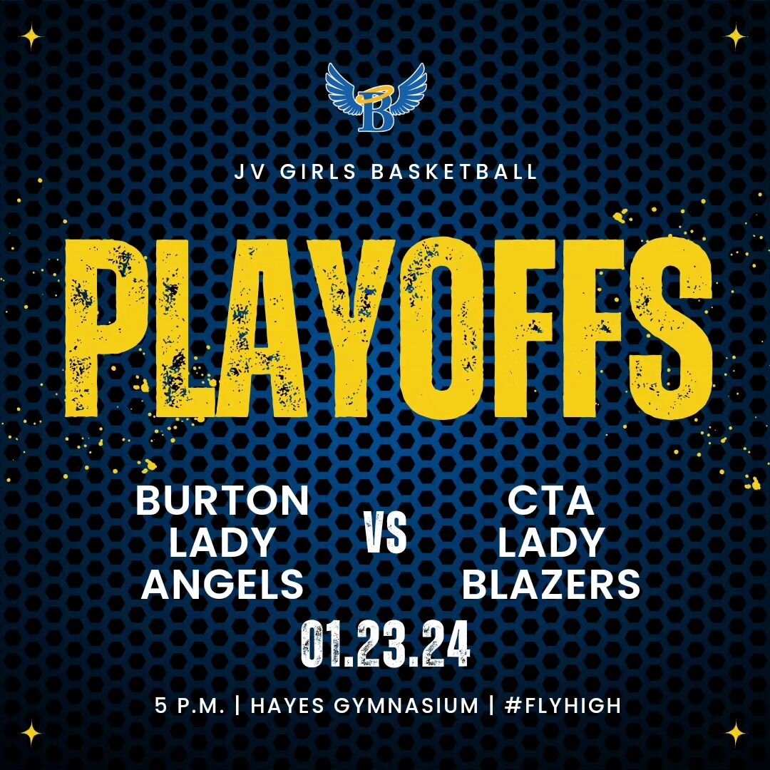 It's PLAYOFF TIME!!

Come out and support our JV Lady Angels!!
#jvbasketball
#blueangels
#highschoolbasketball 
#flyhigh