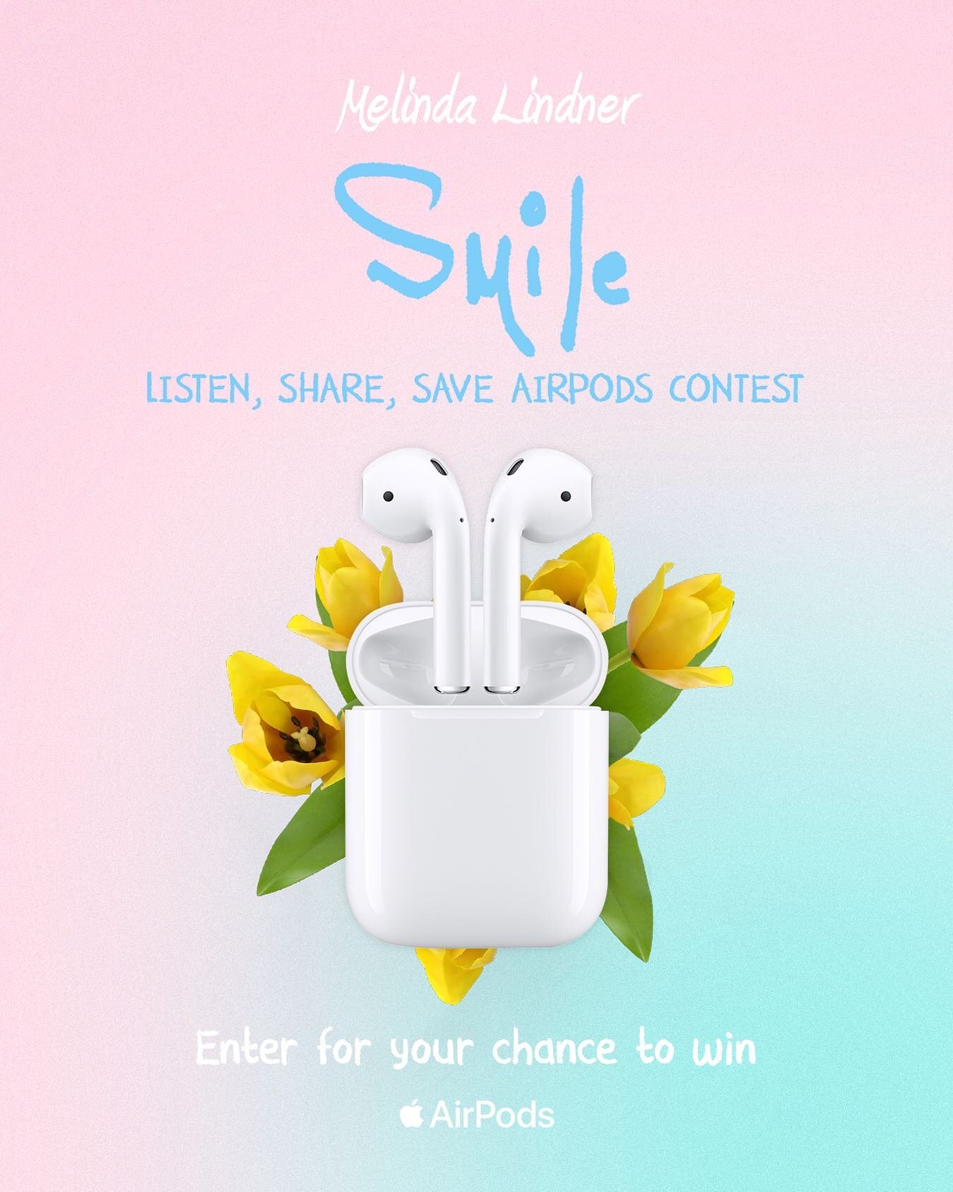 Smile into Spring with me and enter for your chance to win airpods when you stream #Smile! 🌷🌼 Click the link in my bio for more info!