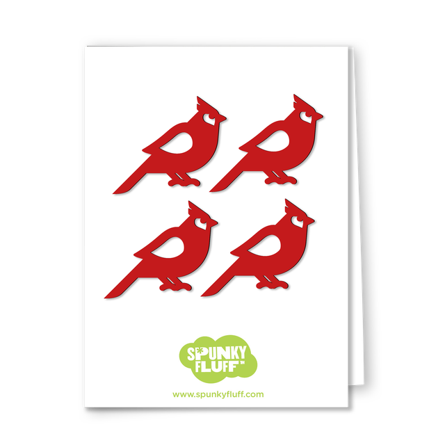 Charming Cardinal Bird Magnets – Set of 4