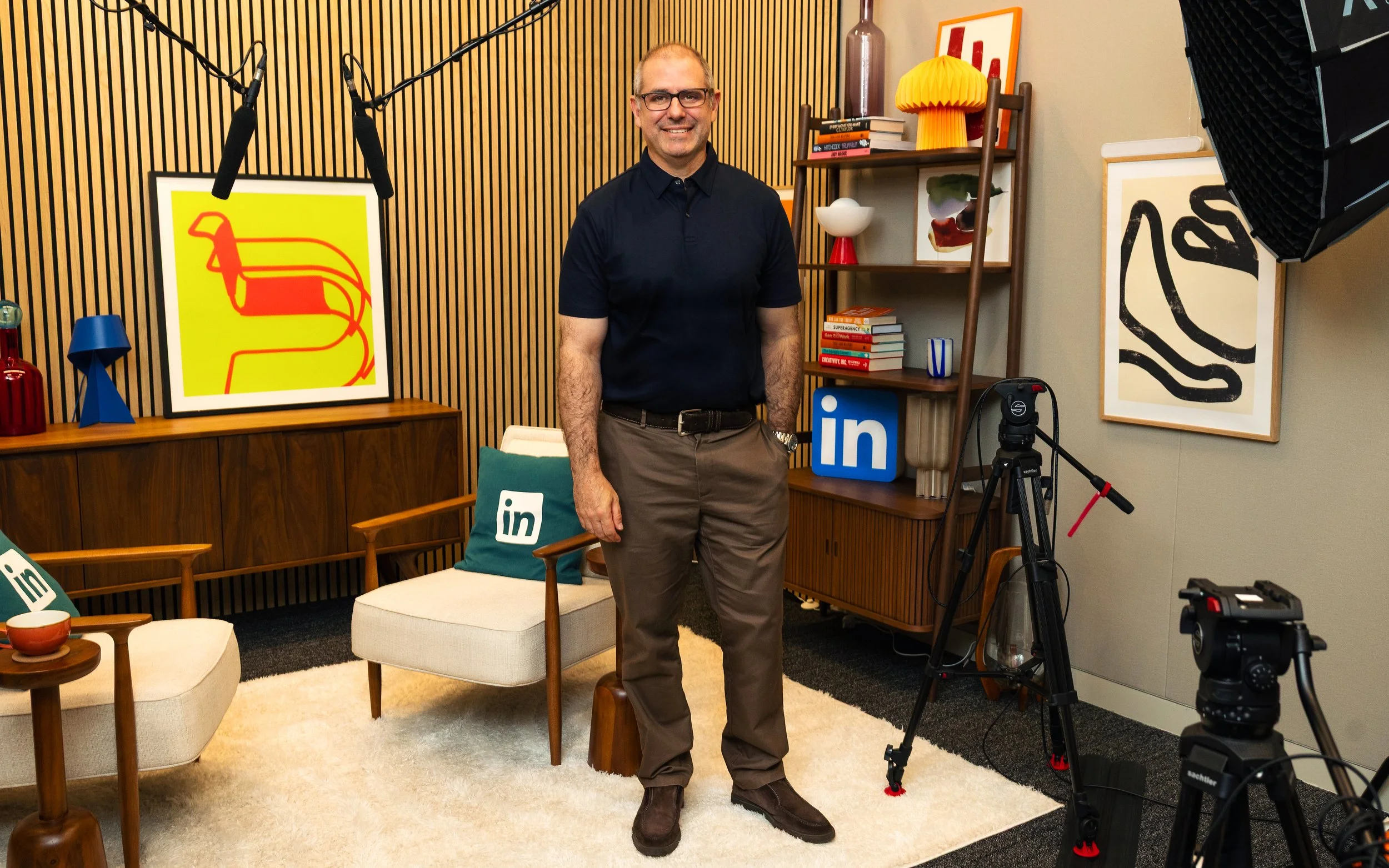 LinkedIn CEO Dan Shapiro is seen at the London HQ of LinkedIn