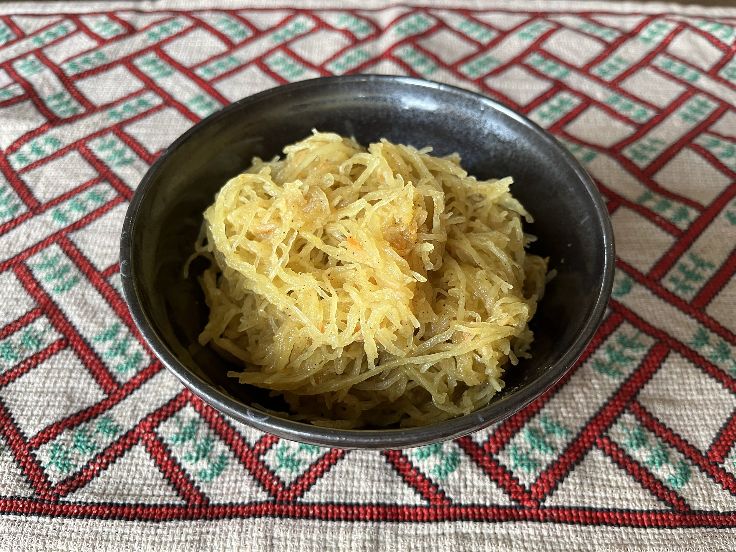 Ginger Spaghetti Squash with Orange Zest and Browned Butter