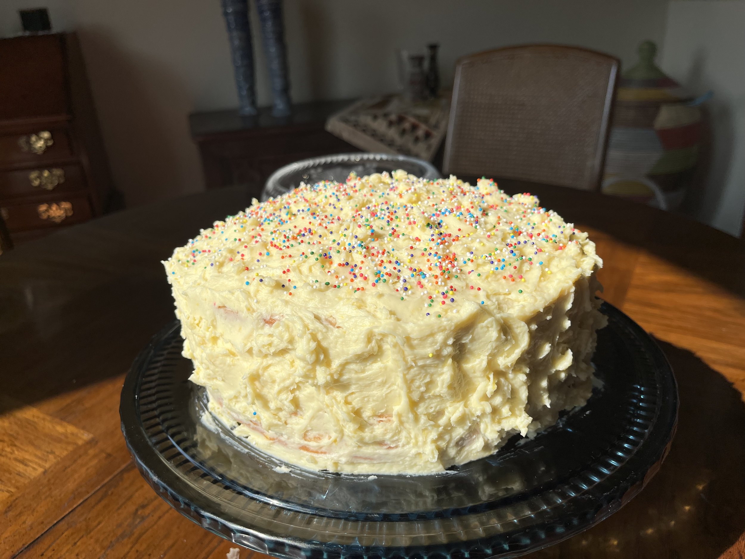 Butter Cake with Blackberry Filling and Lemon Russian Buttercream