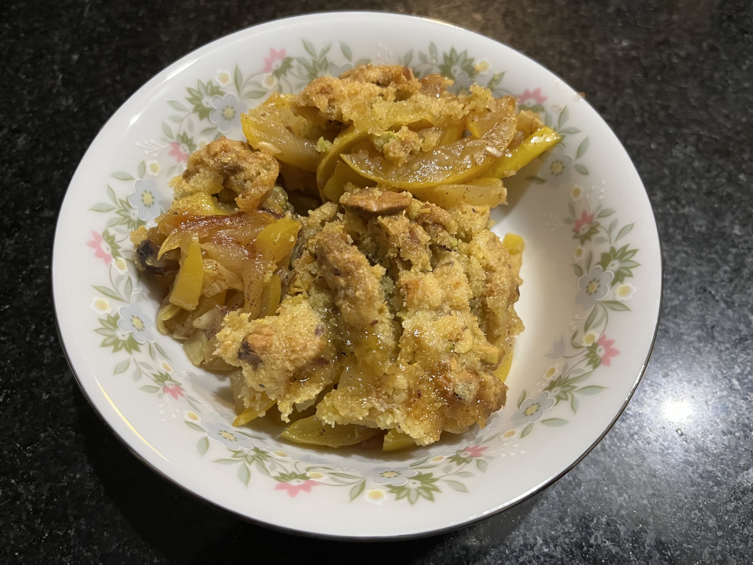Squash and Pistachio Crumble