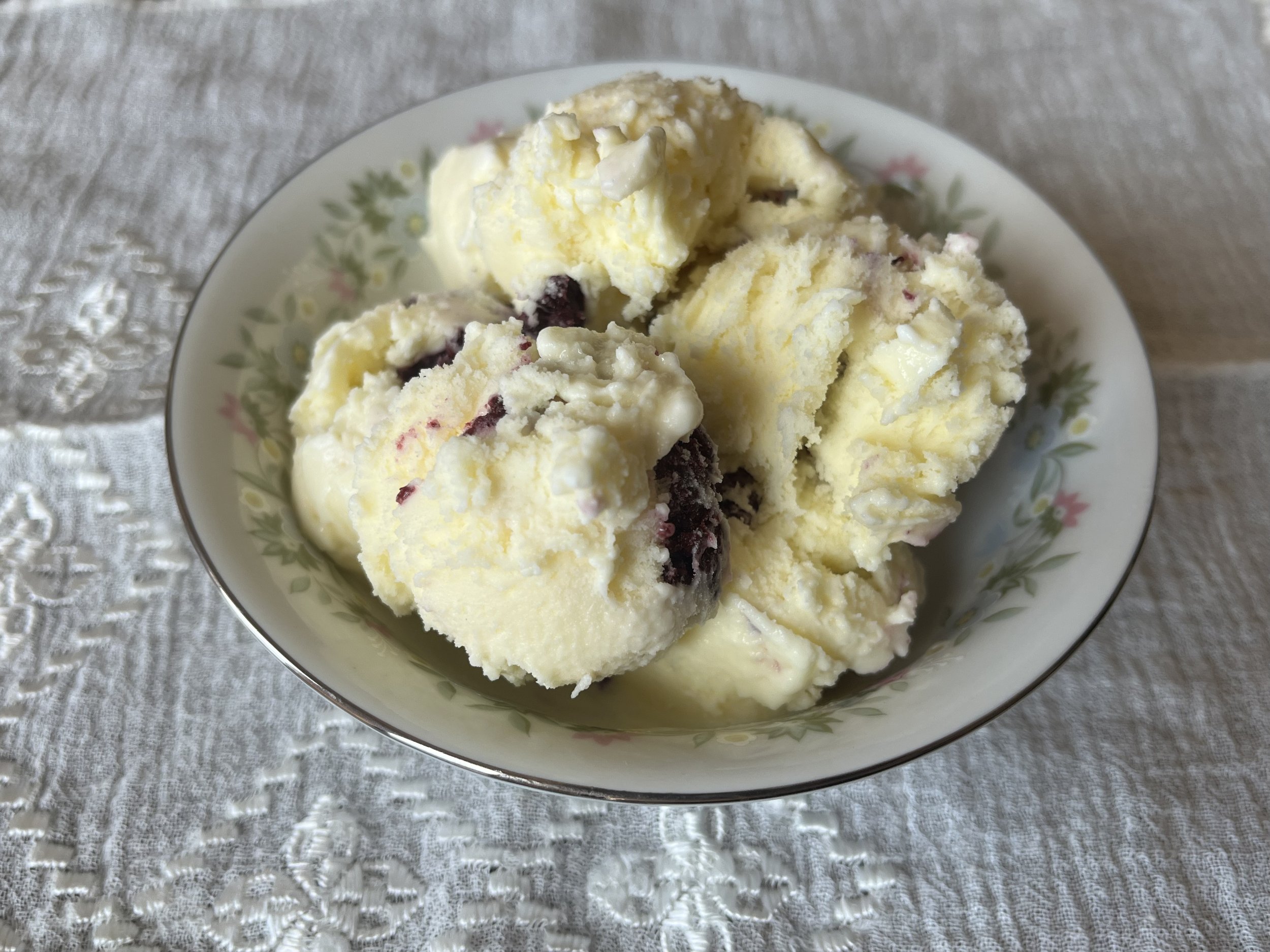 Ice Cream and Blackberries