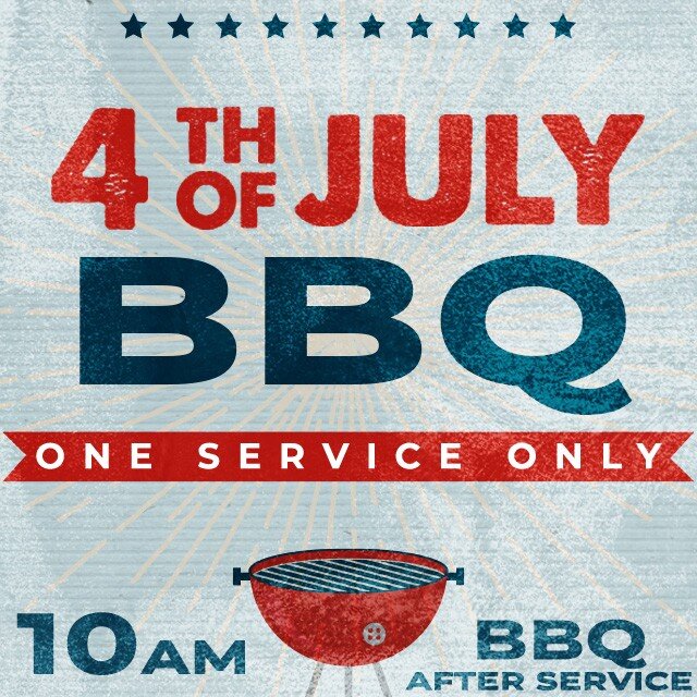 Friendly reminder... only ONE service this weekend (10am!)... and then stay for some BBQ afterwards on the pad! 

Going to be fun, we'll see you there!