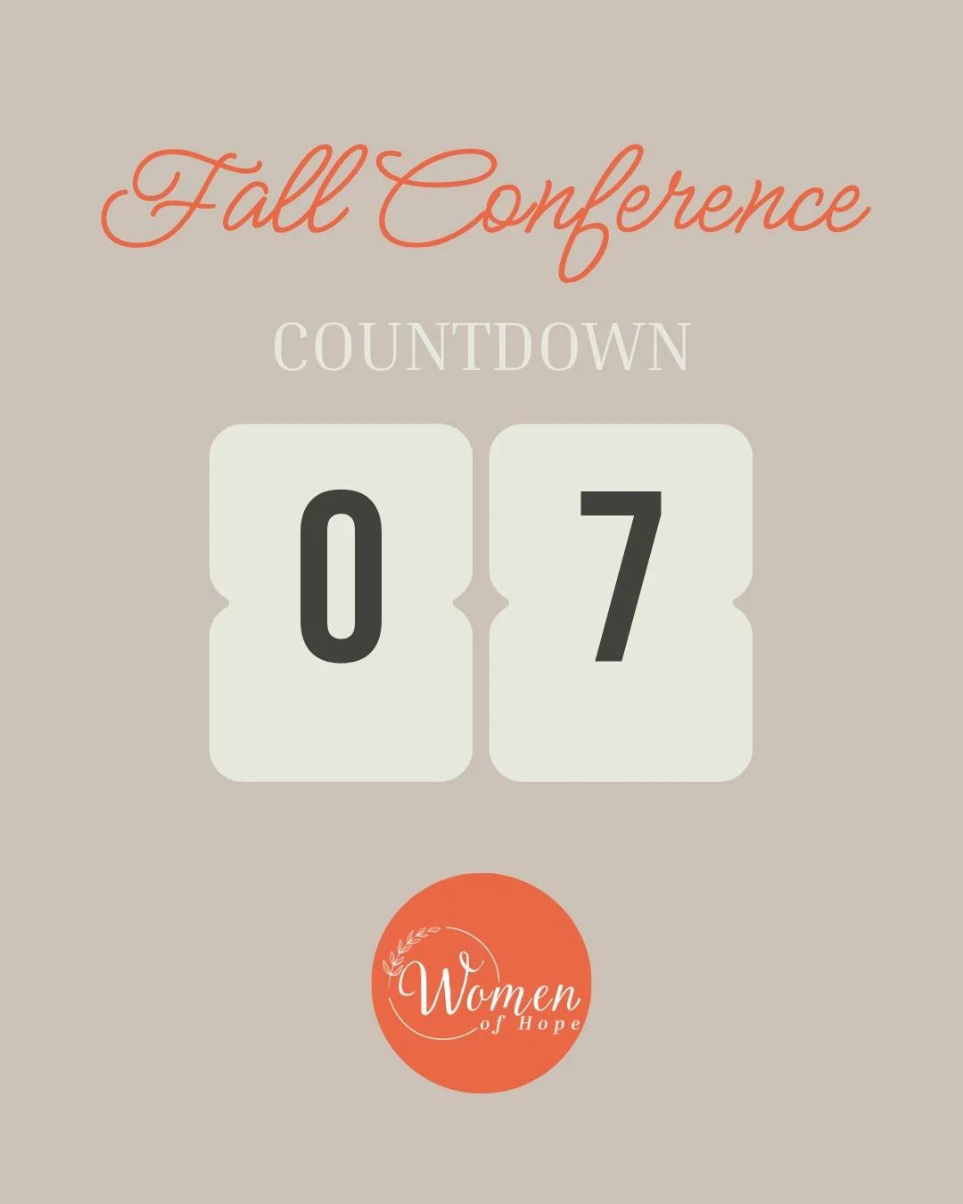β³ 7 Days to Go!
Our Fall Conference is almost here! Don’t miss your chance—buy your tickets before Monday to secure your spot. π§‘π
https://hopecommunityreno.ccbchurch.com/goto/forms/192/responses/new
