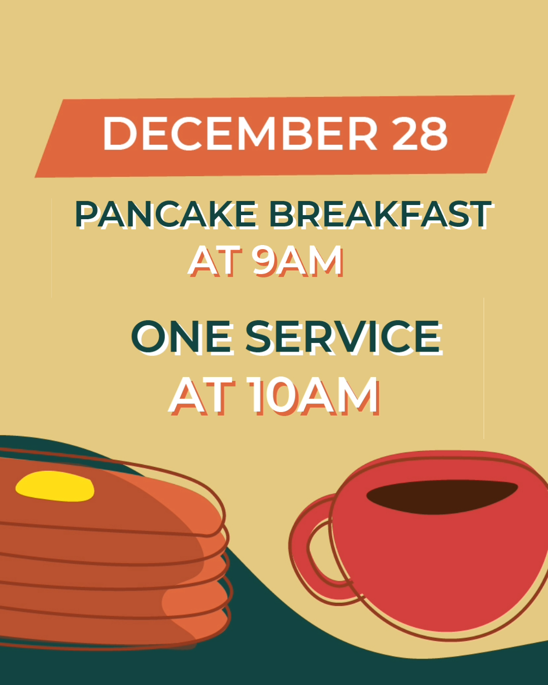Pancake breakfast &amp; one service
