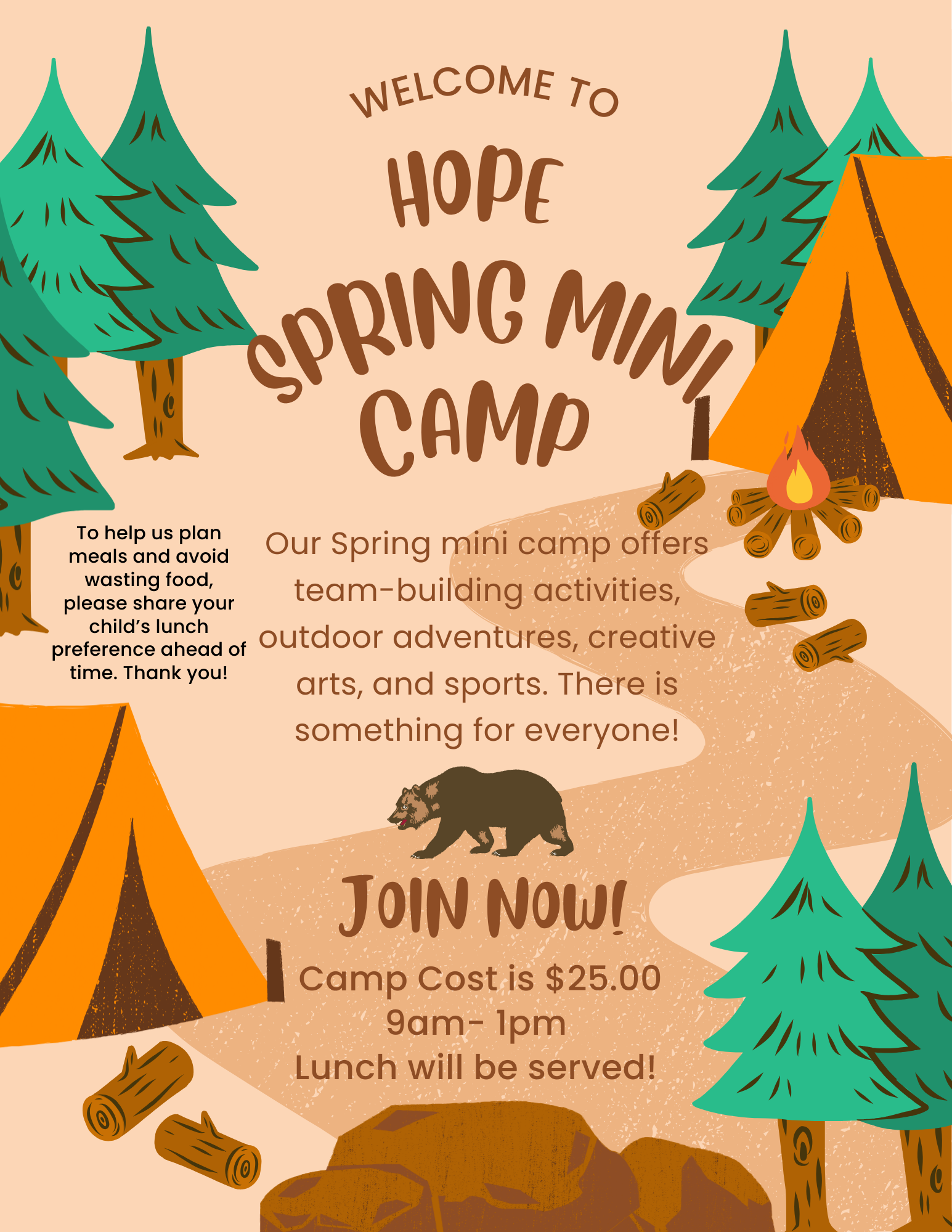 Hope Kids Spring Break Mini Camp