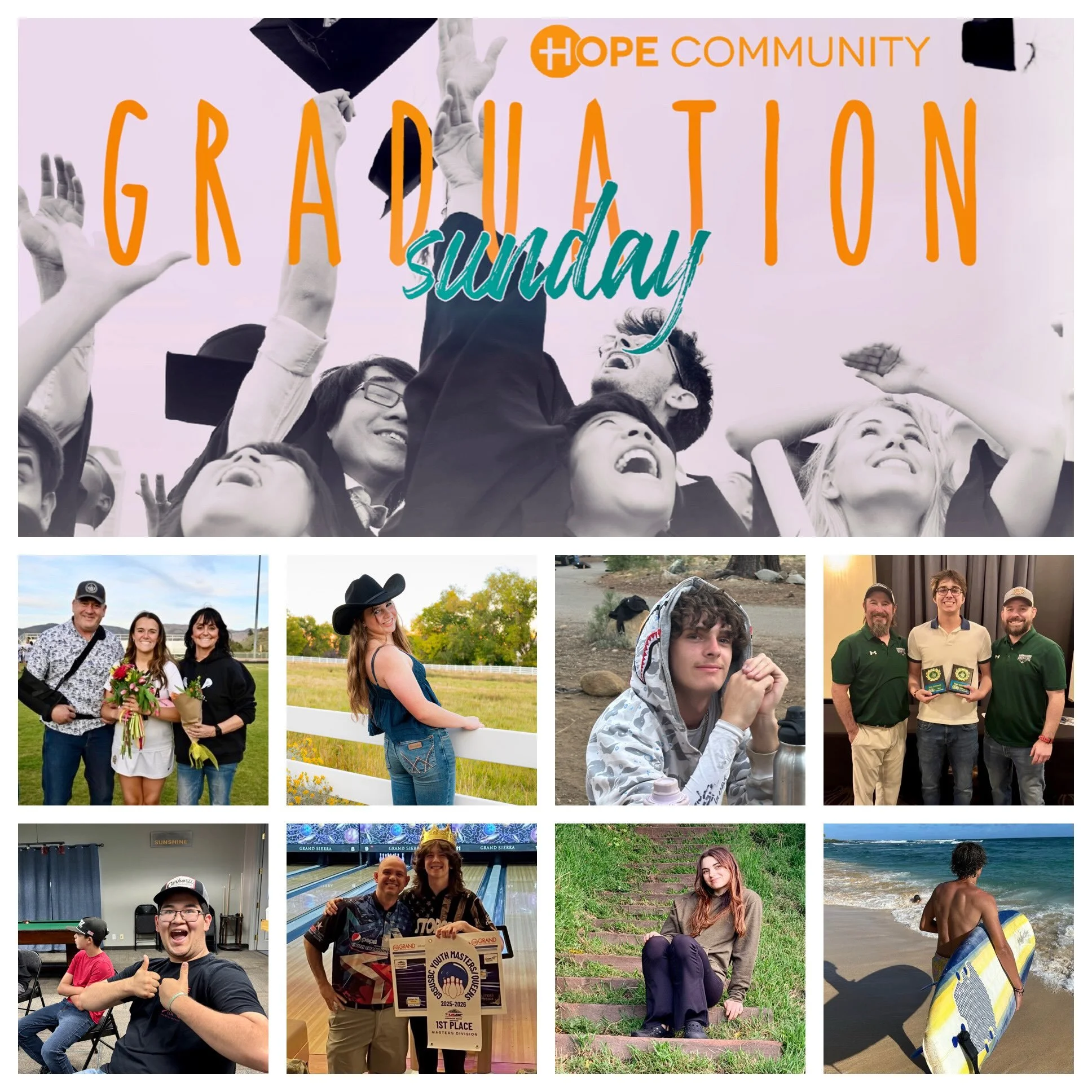 This Sunday we celebrate @madoleisabelle, @avab_08, Michael, @matthew712345, Jake, @hudson_monroe08, @cheeeesecake222222, and @tristan.berge4; we will be in the Main Worship Center, 9 and 10:45 AM services!