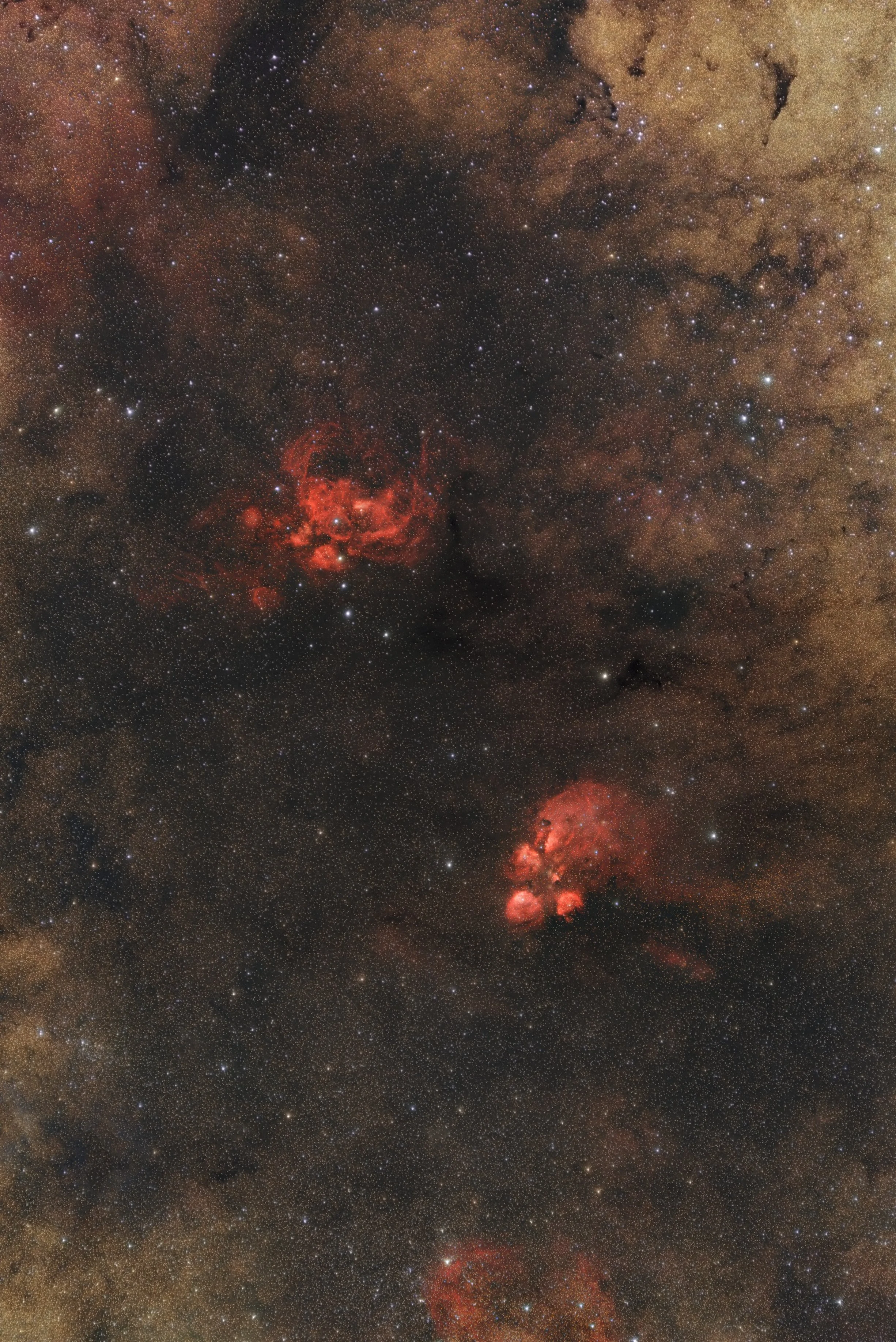 Crab Nebula & Cat Paw Nebula 
