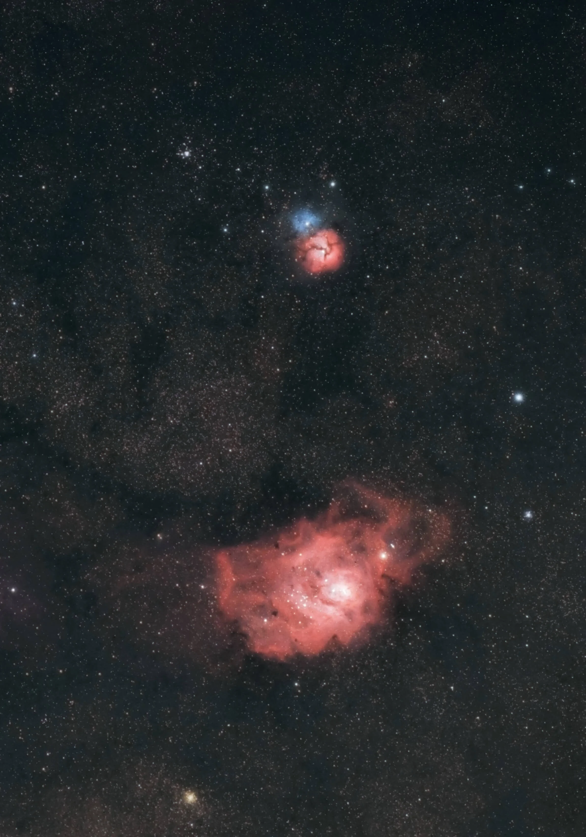 The Lagoon & Triffid Nebula