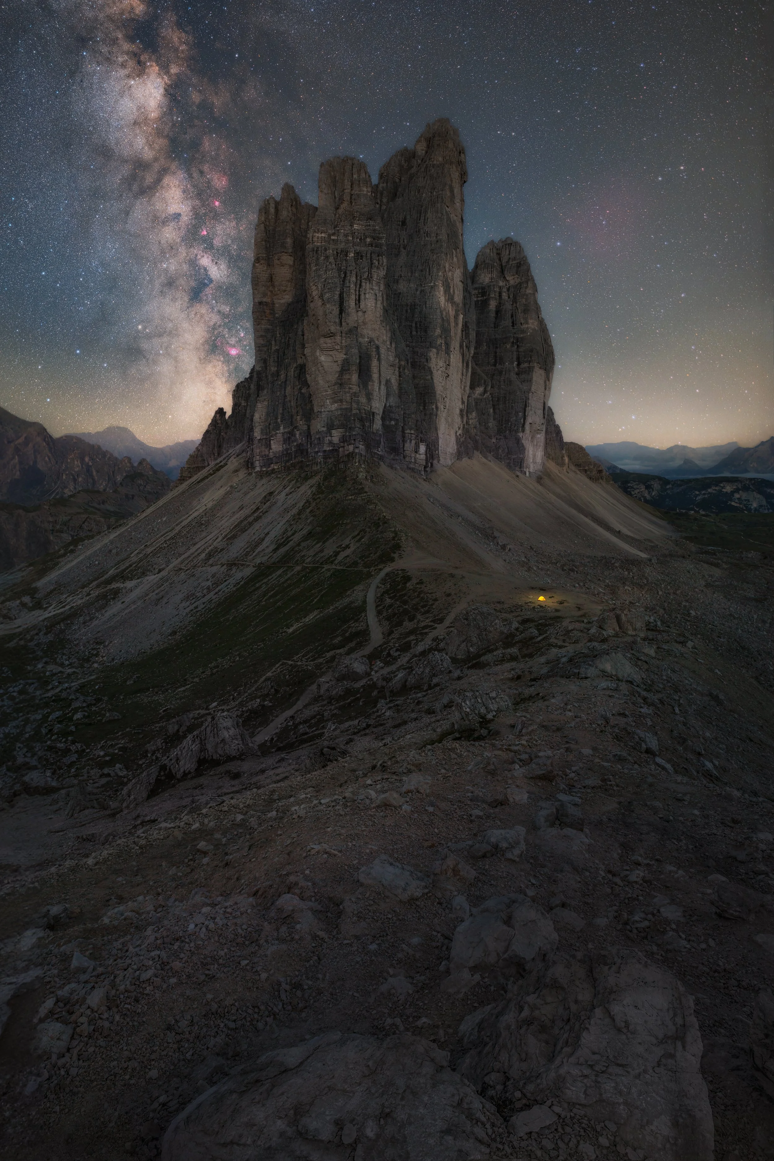 The Forcella lavaredo At Night web.jpg