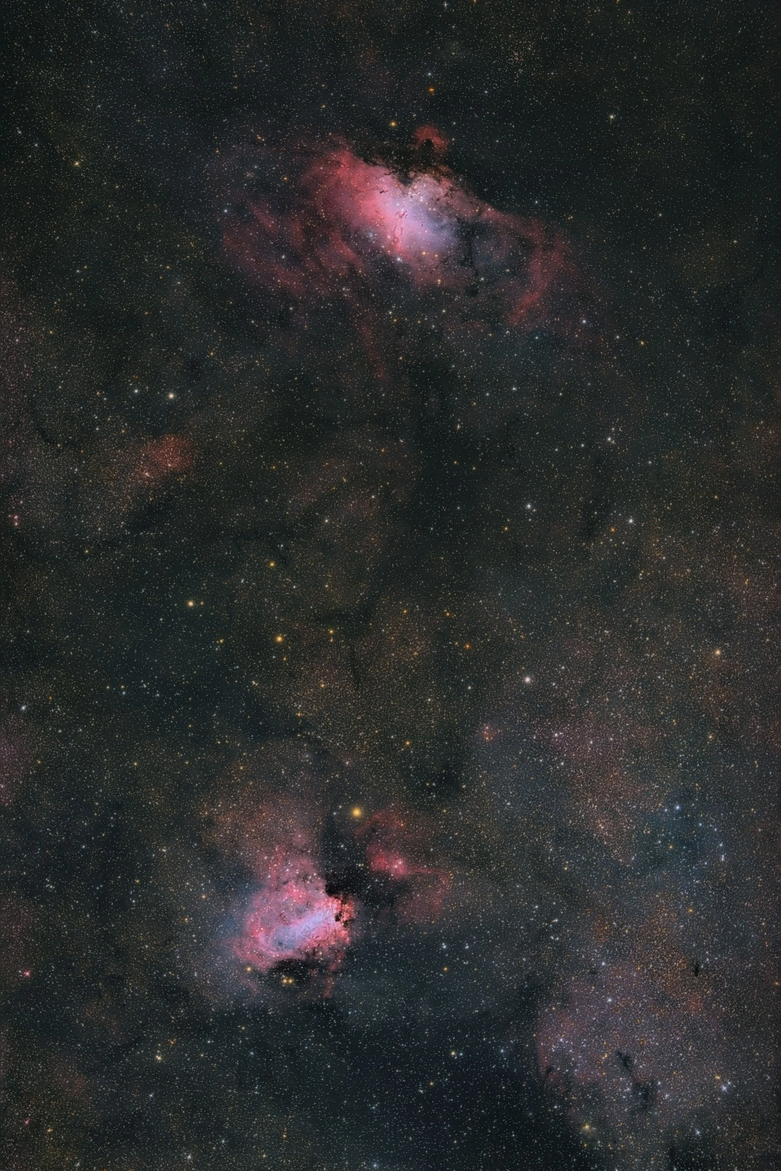 The Eagle & Omega Nebula