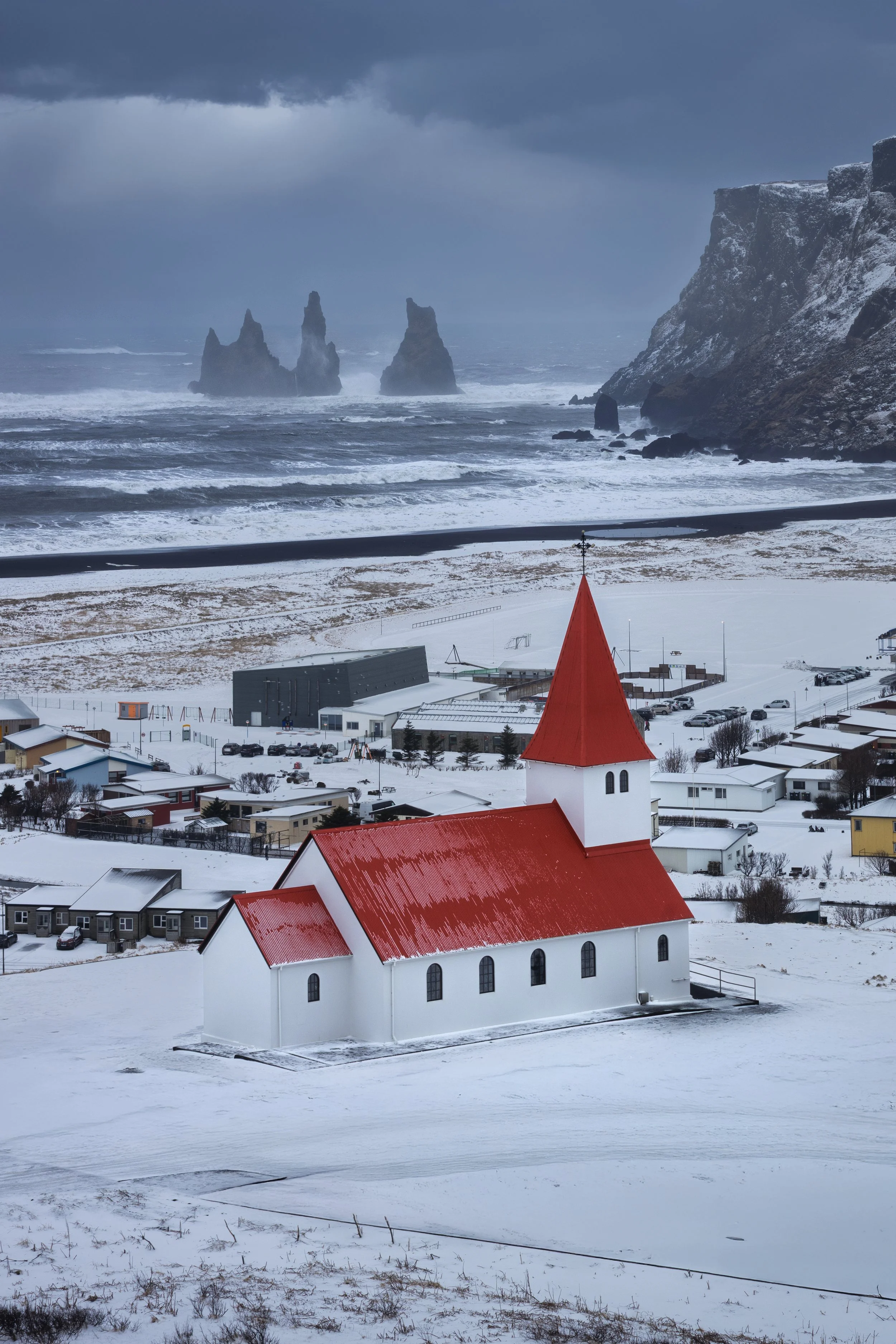 Snow At Vik Church web.jpg