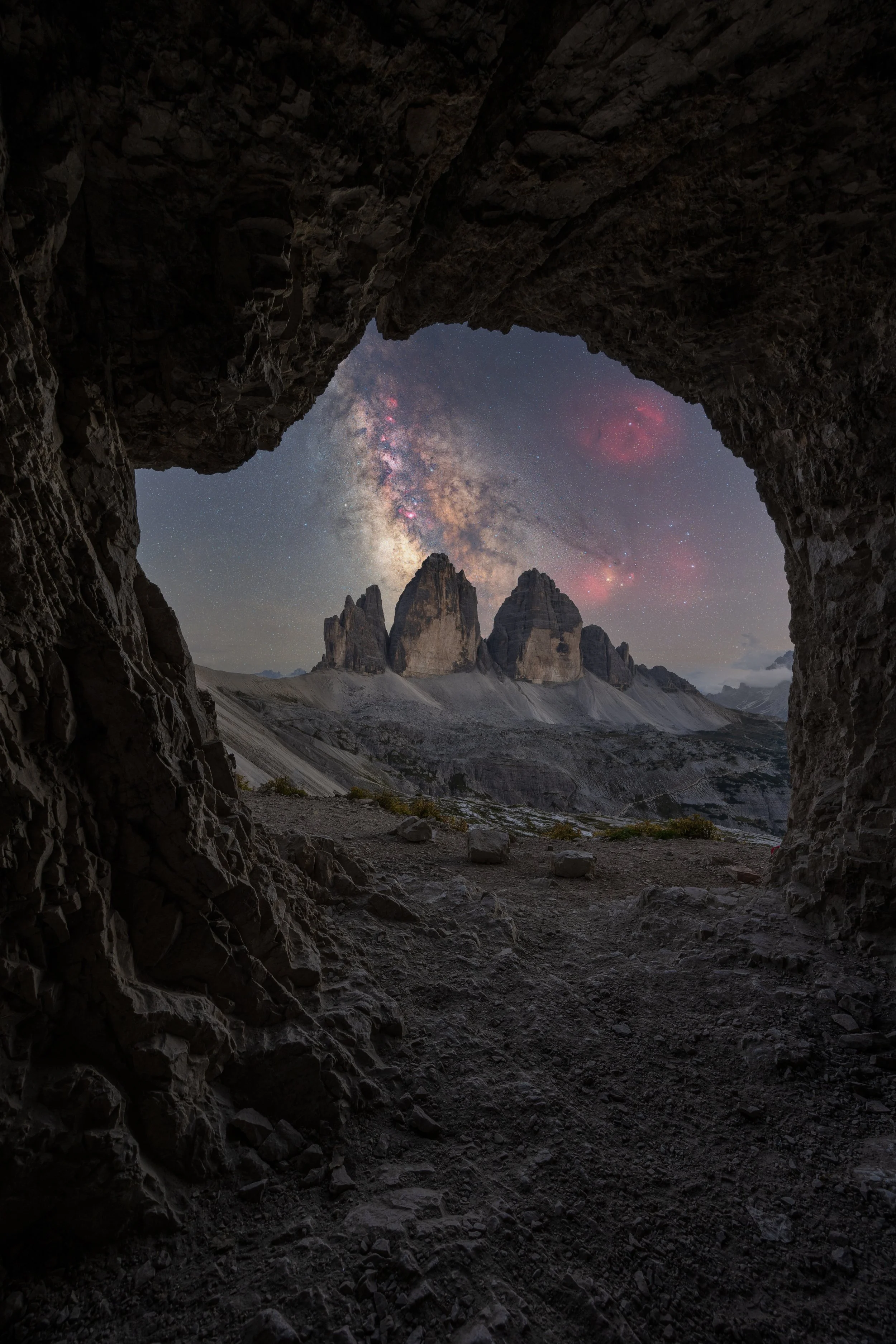 Tre Cime WW2 Caves Milky Way web.jpg