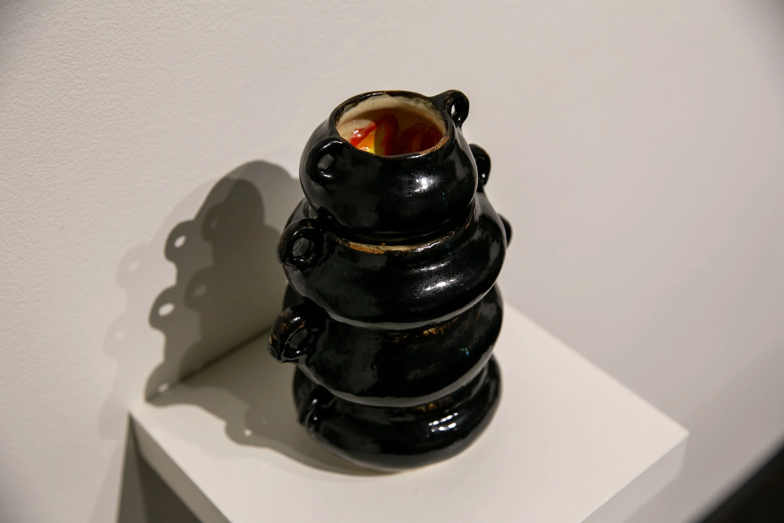 Lavender Oman,  4 Generations of Fire , ceramic
